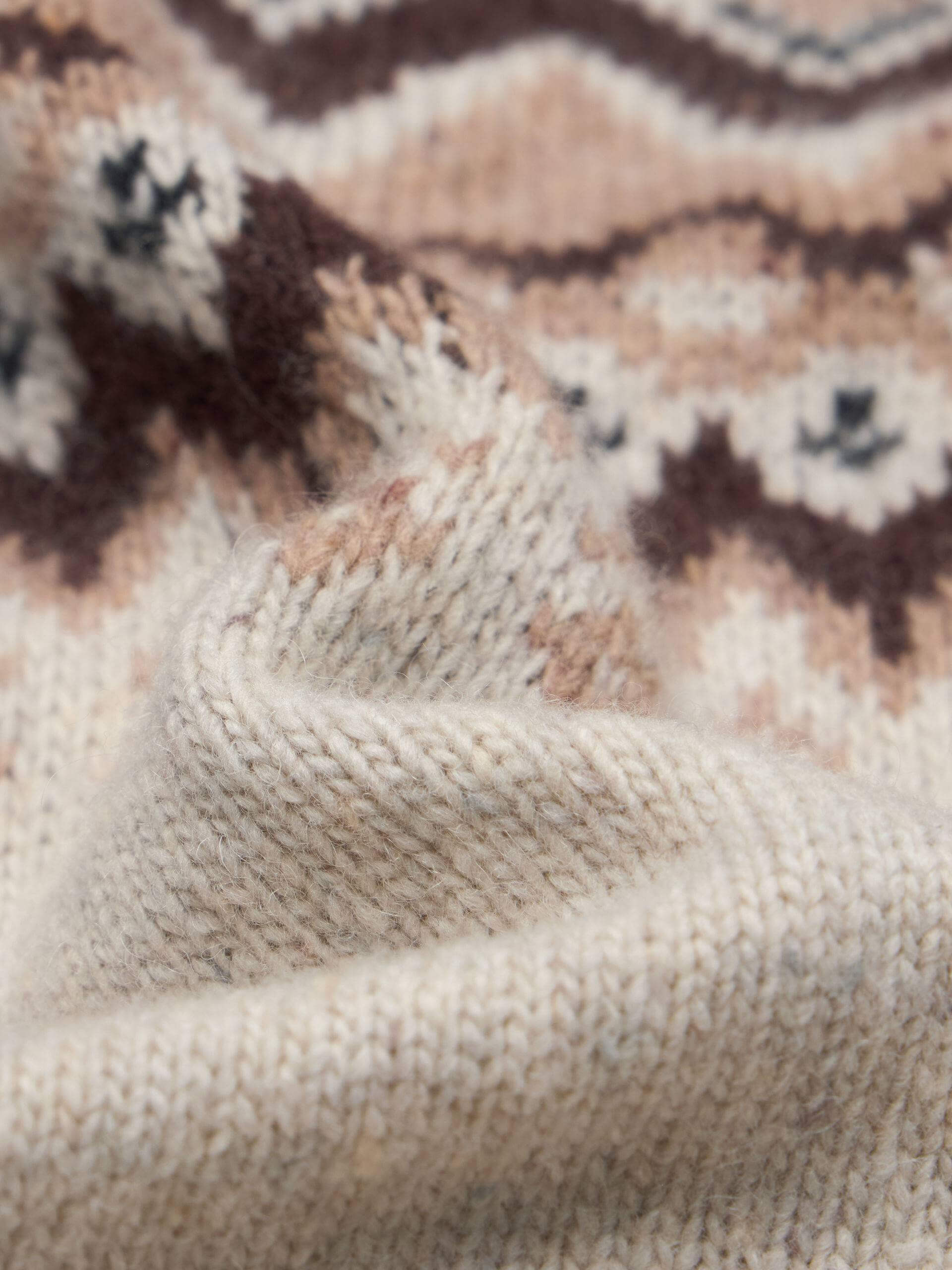 Wool Blend Fair Isle Cardigan - Image 11