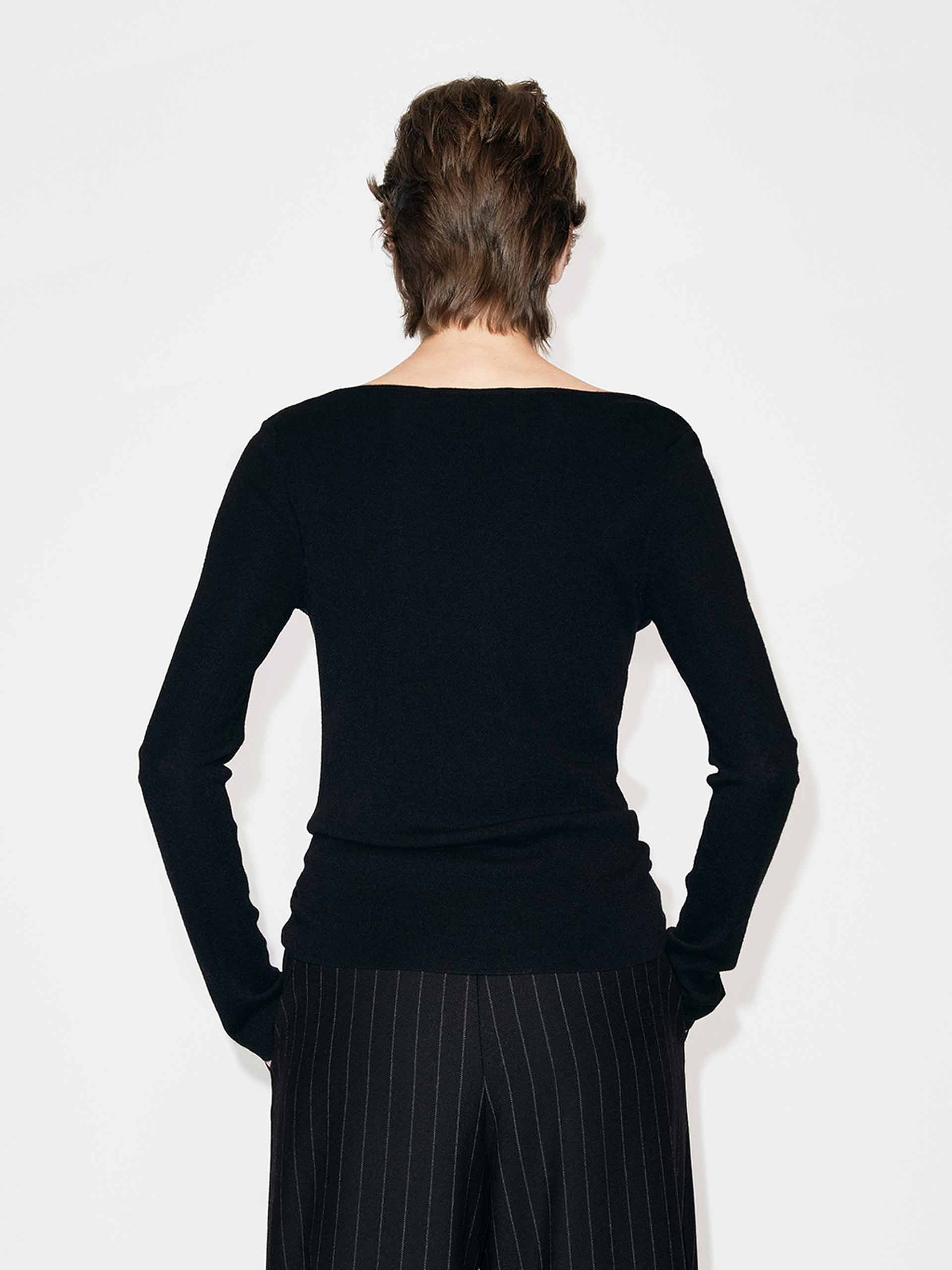 Wool Blend Fitted Knitted Top - Image 13