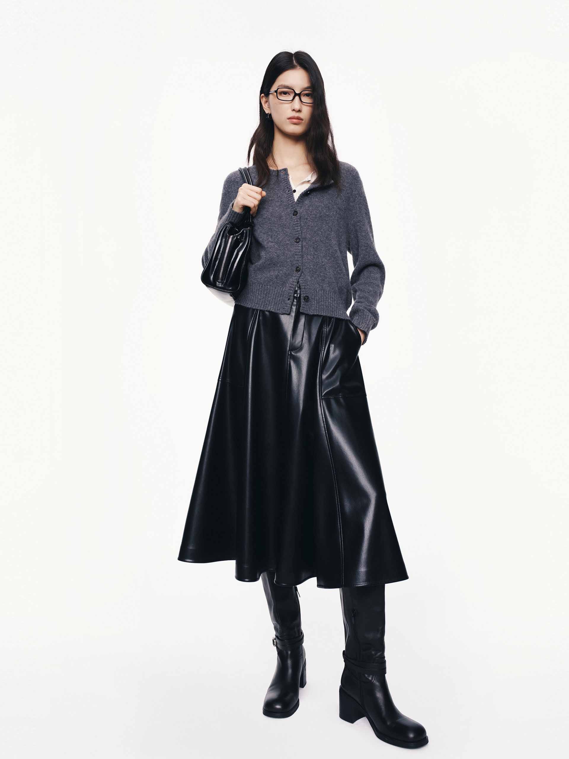 Wool Blend Knitted Cardigan - Image 9