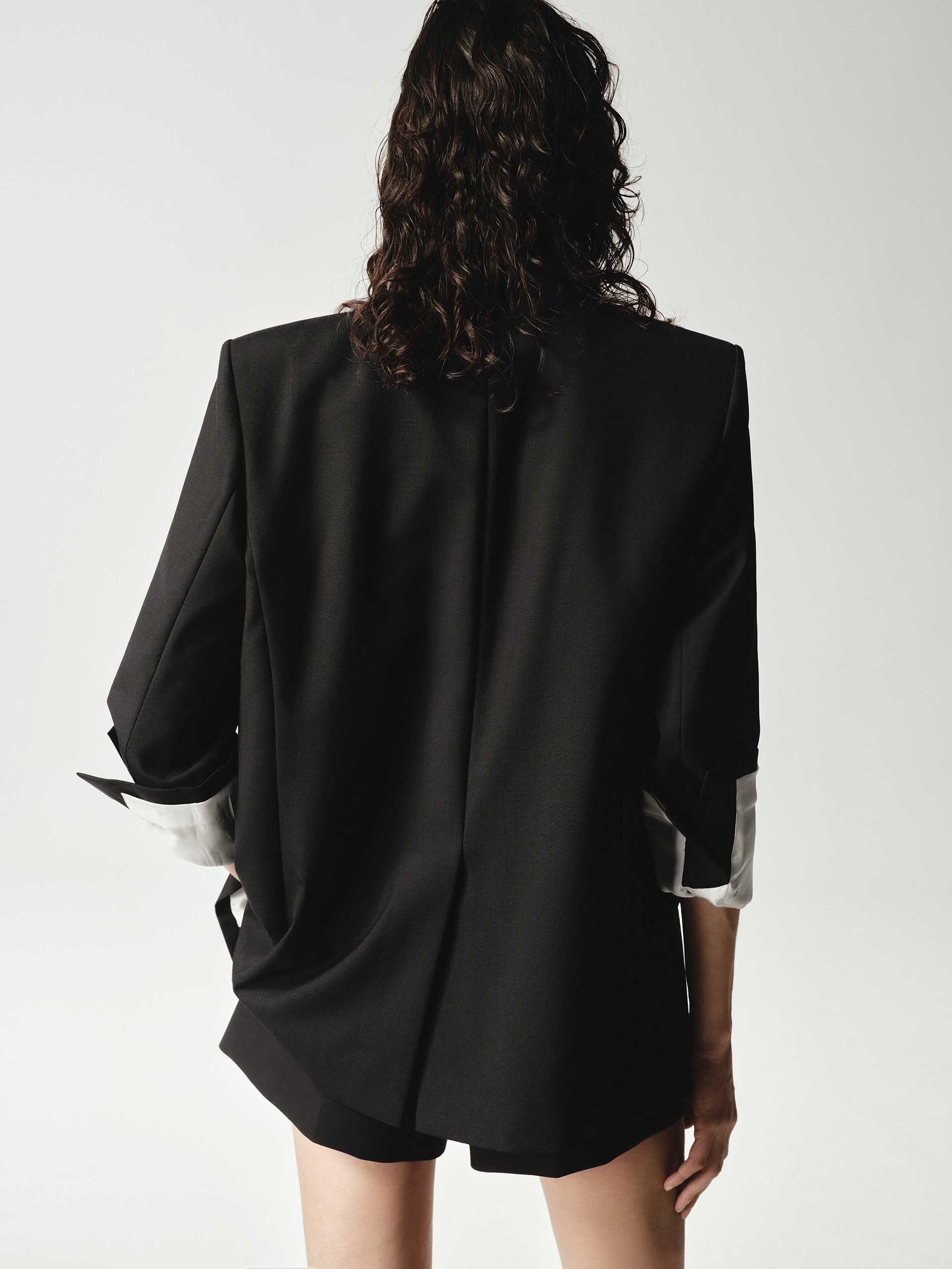 Wool Blend Long Blazer - Image 6