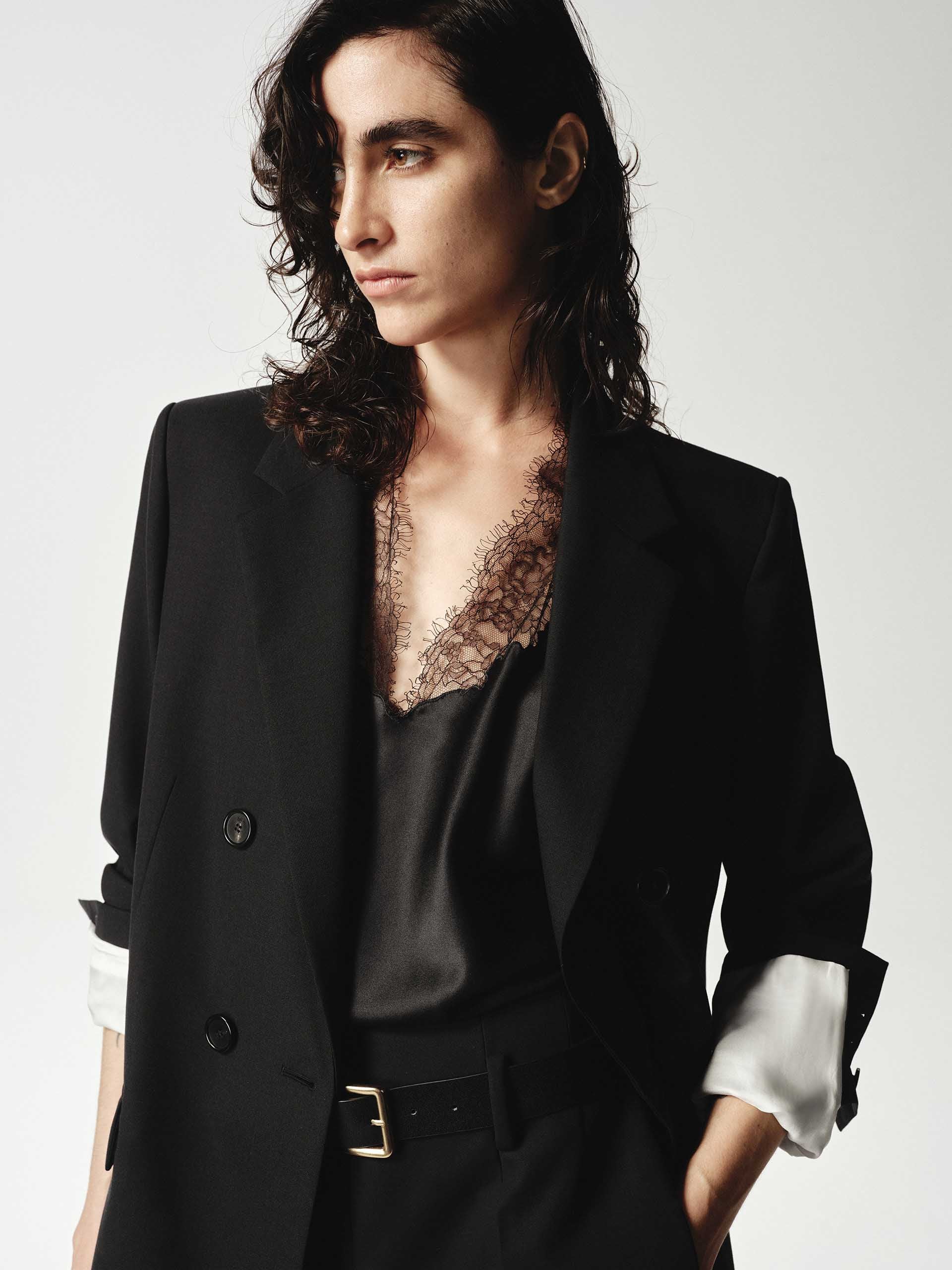 Wool Blend Long Blazer - Image 7