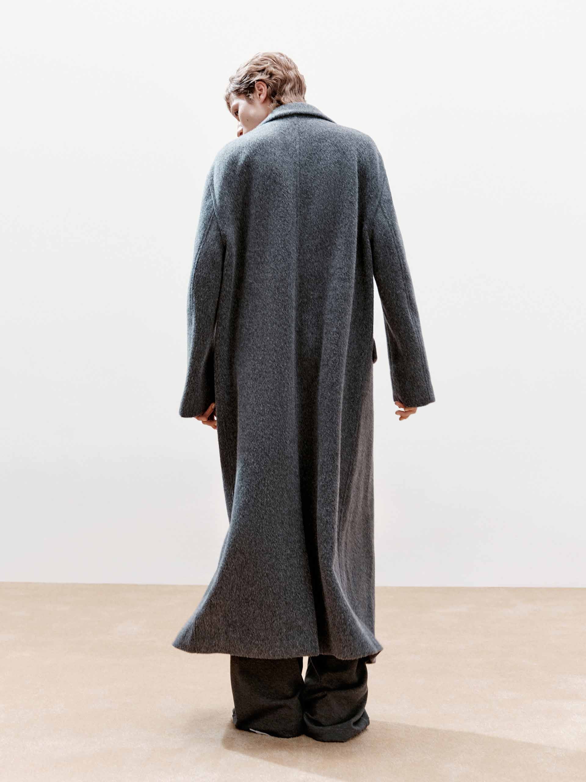 Wool Blend Long Coat - Image 3