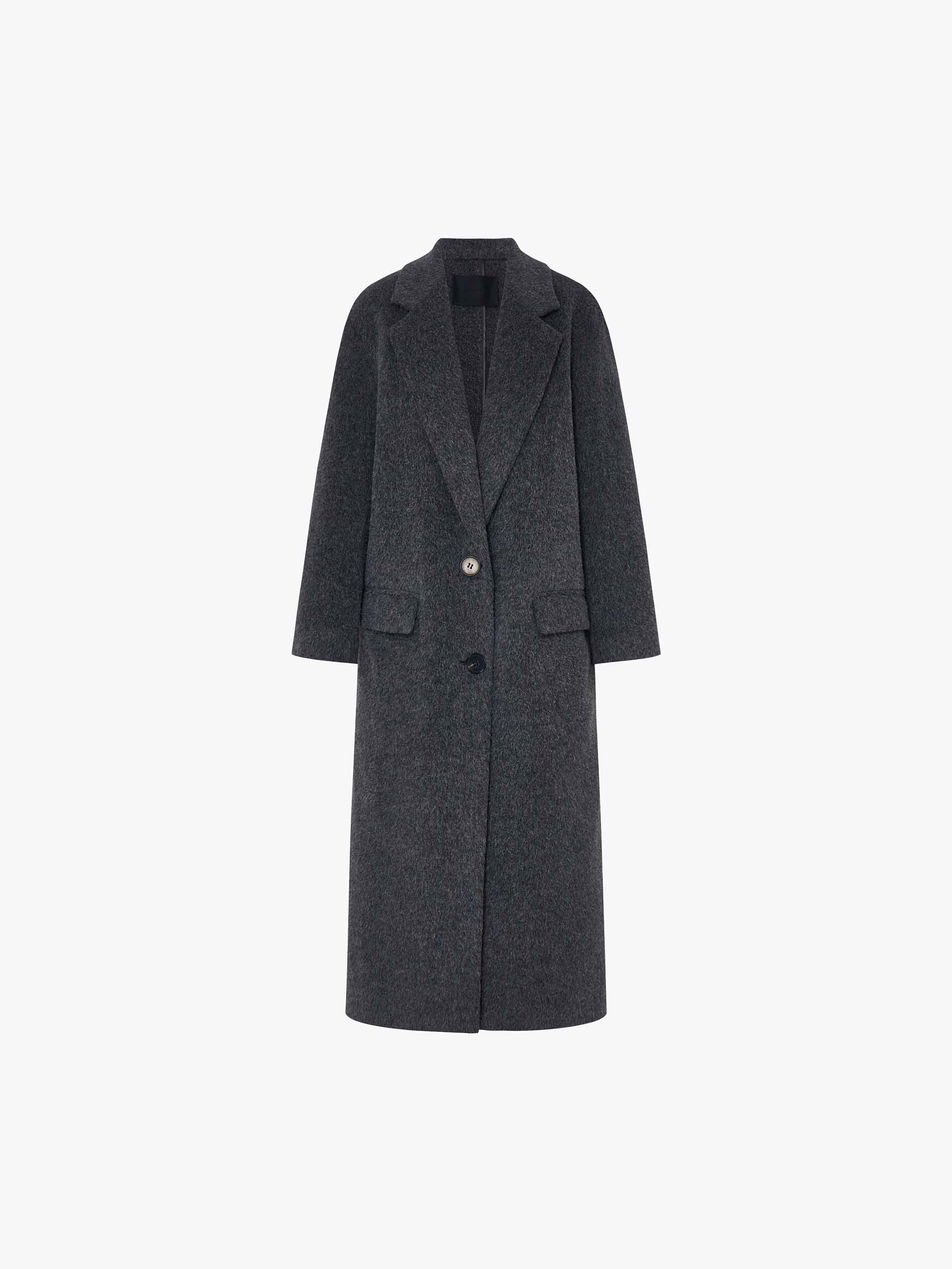 Wool Blend Long Coat - Image 5