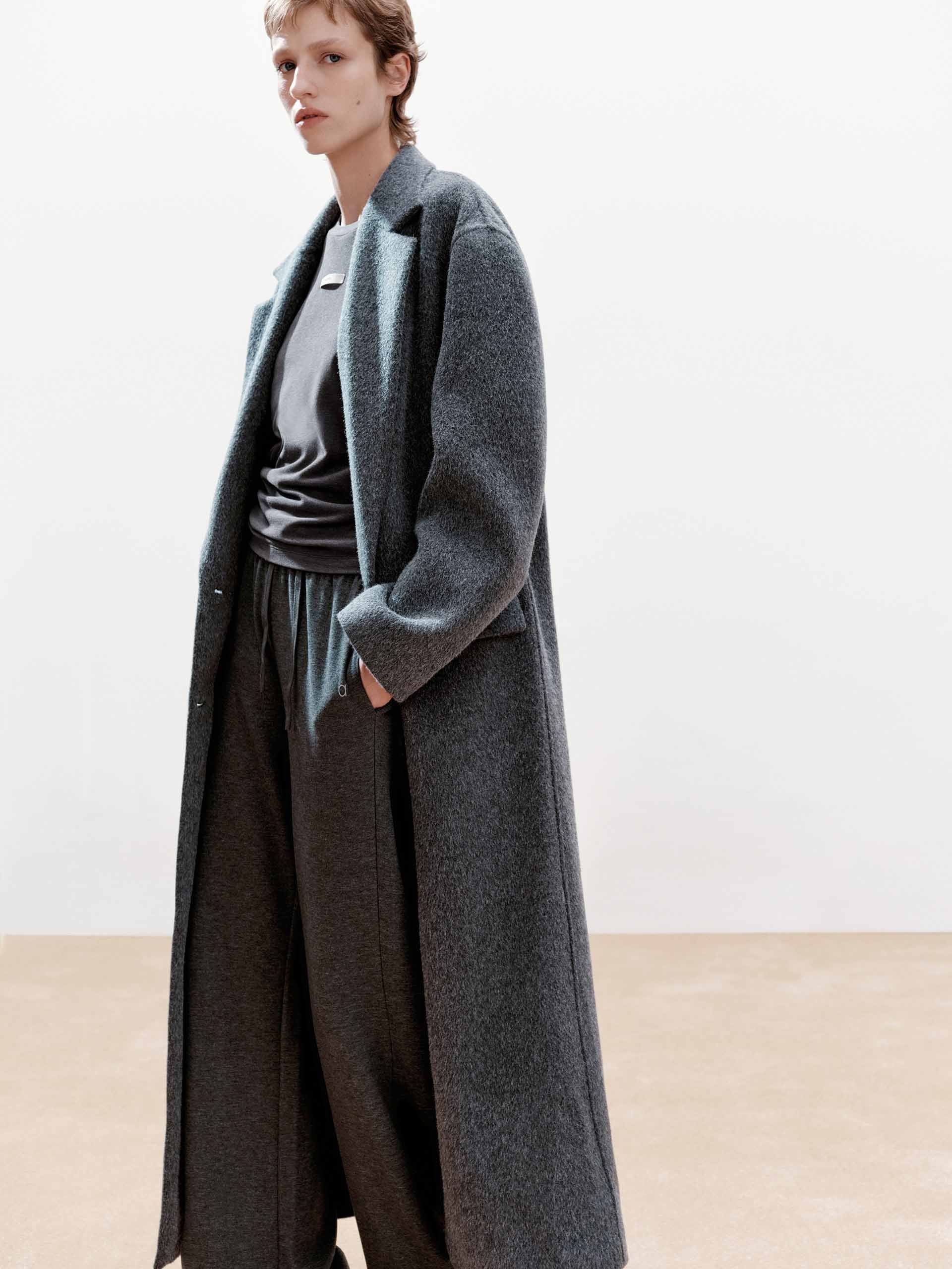 Wool Blend Long Coat - Image 6