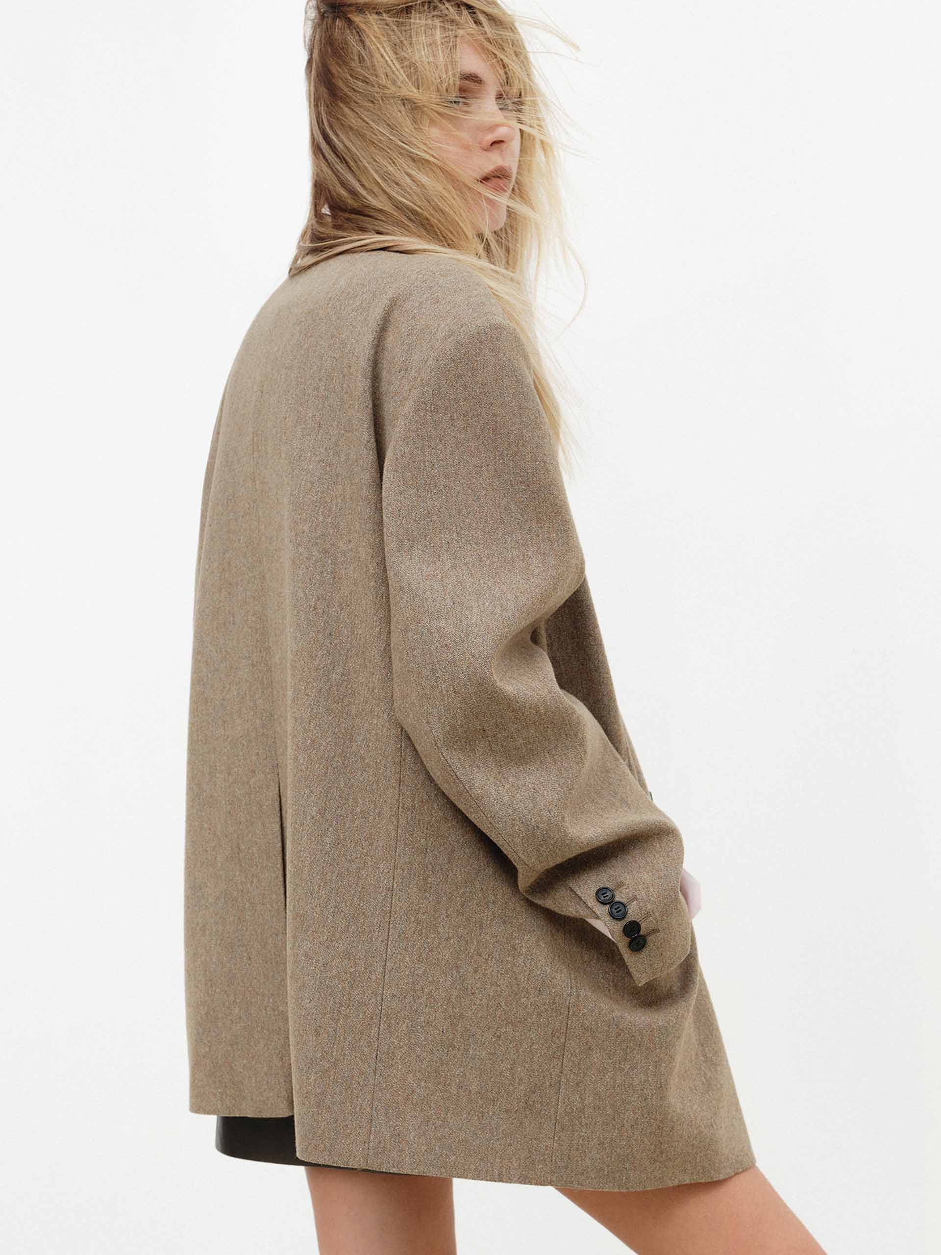 Wool Blend Loose Blazer - Image 6