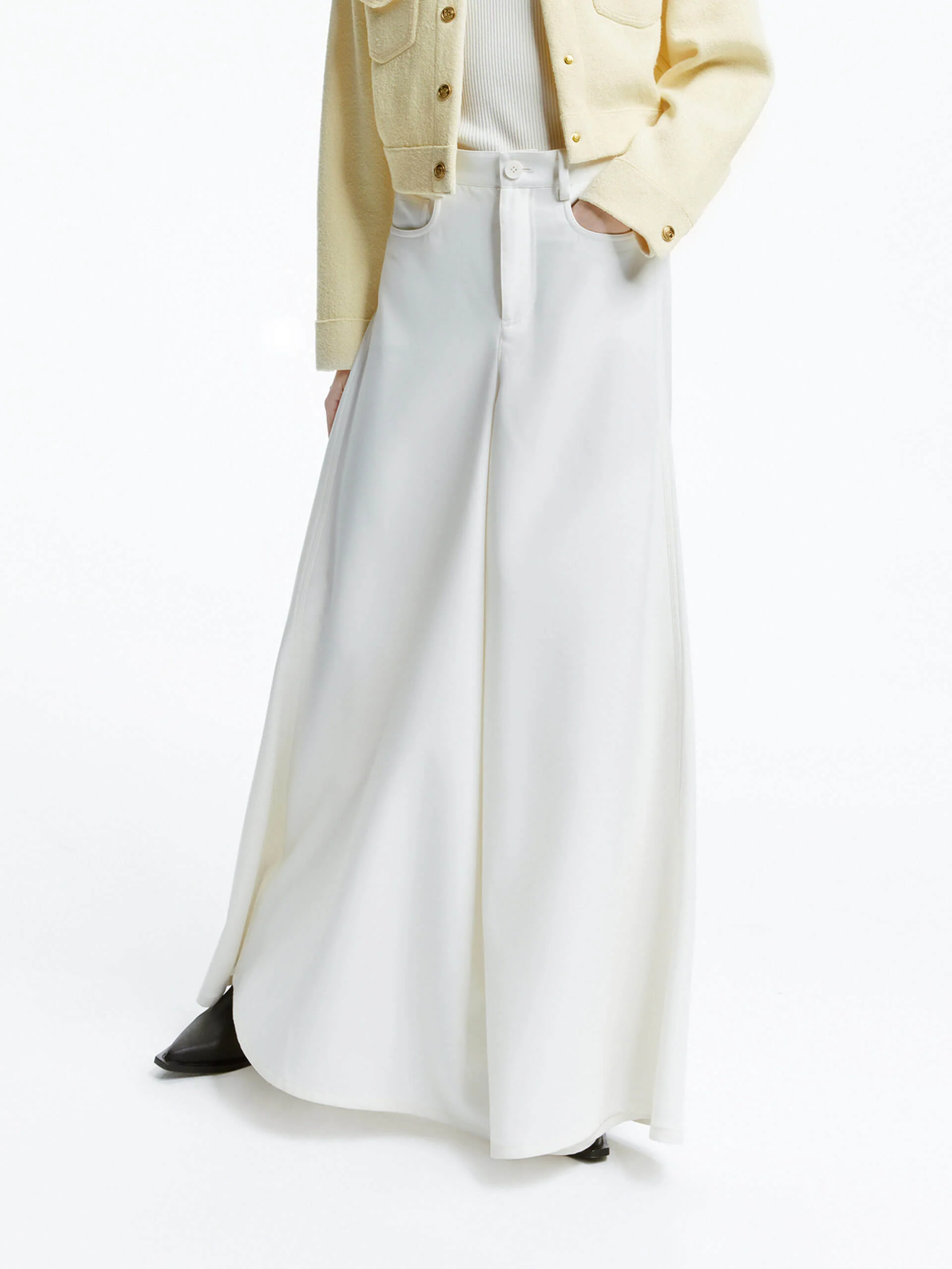Wool Blend Maxi Skirt - Image 19