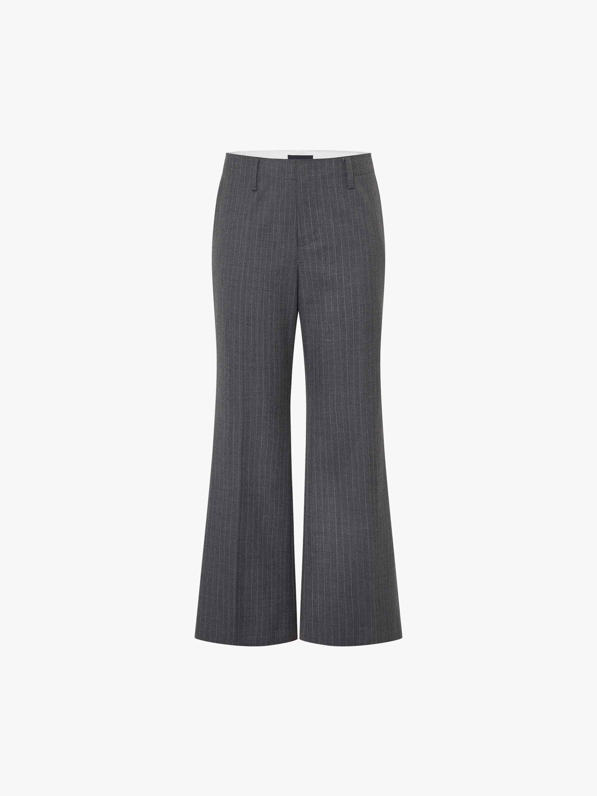 Wool Blend Pinstriped Pants - Image 5
