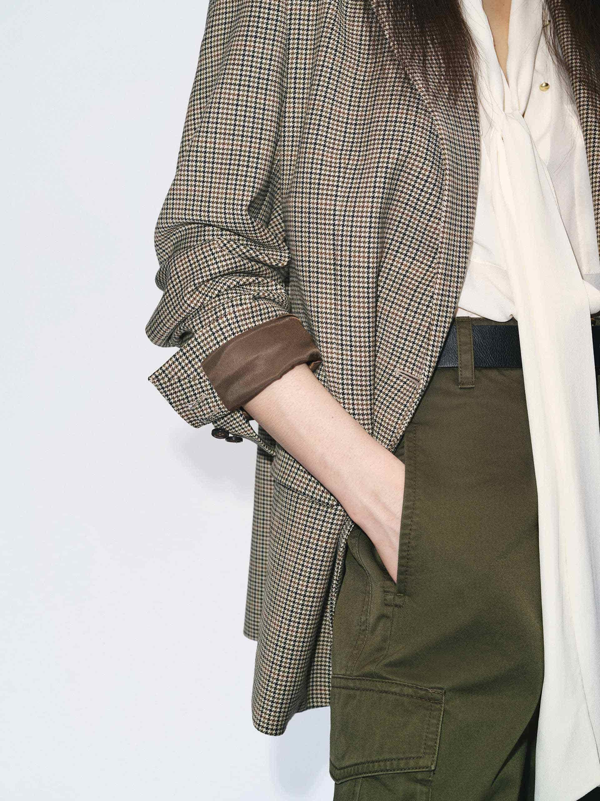 Wool Blend Plaid Blazer - Image 7