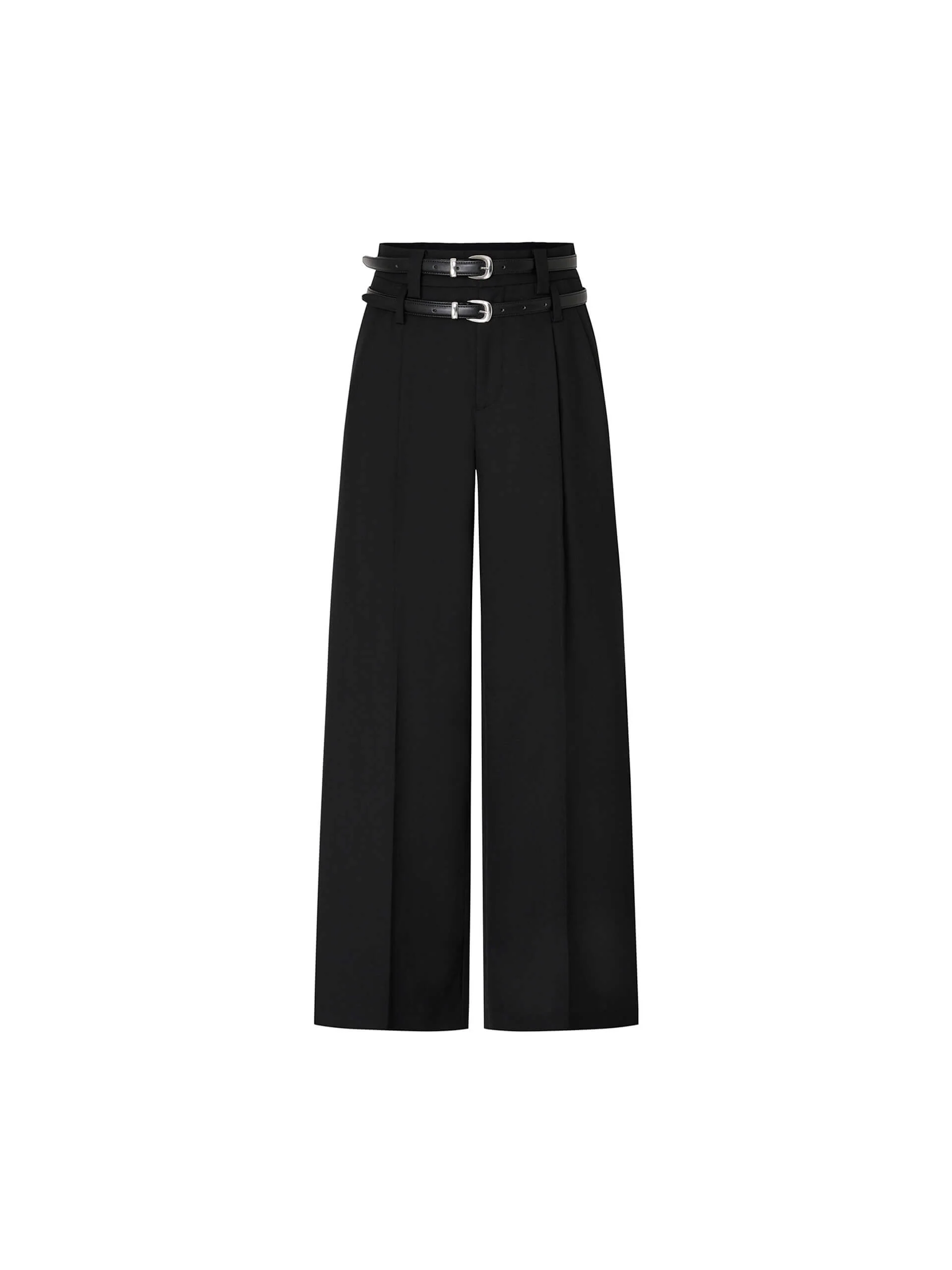 Wool Blend Pleated Pants - Image 11