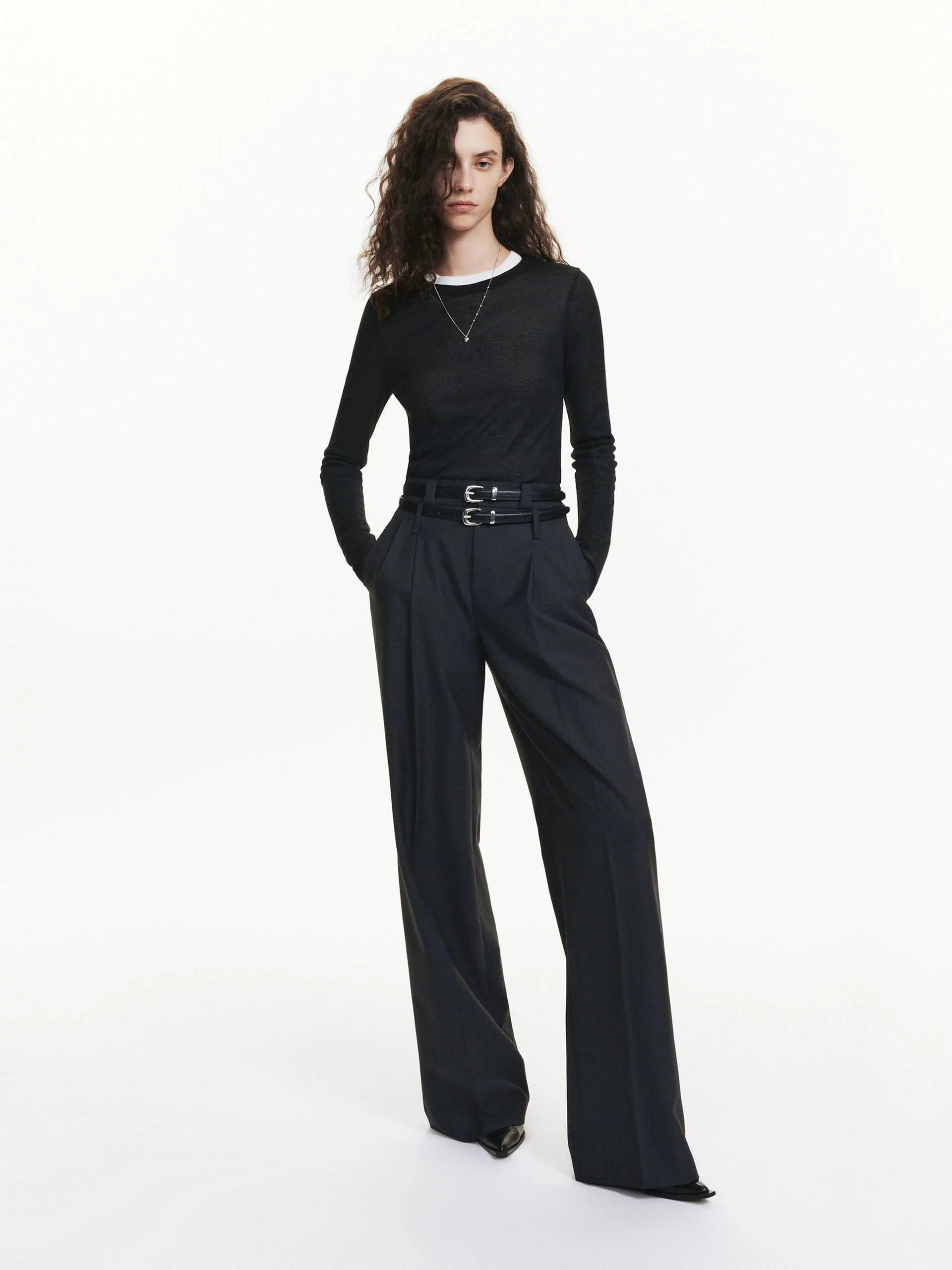 Wool Blend Pleated Pants - Image 15