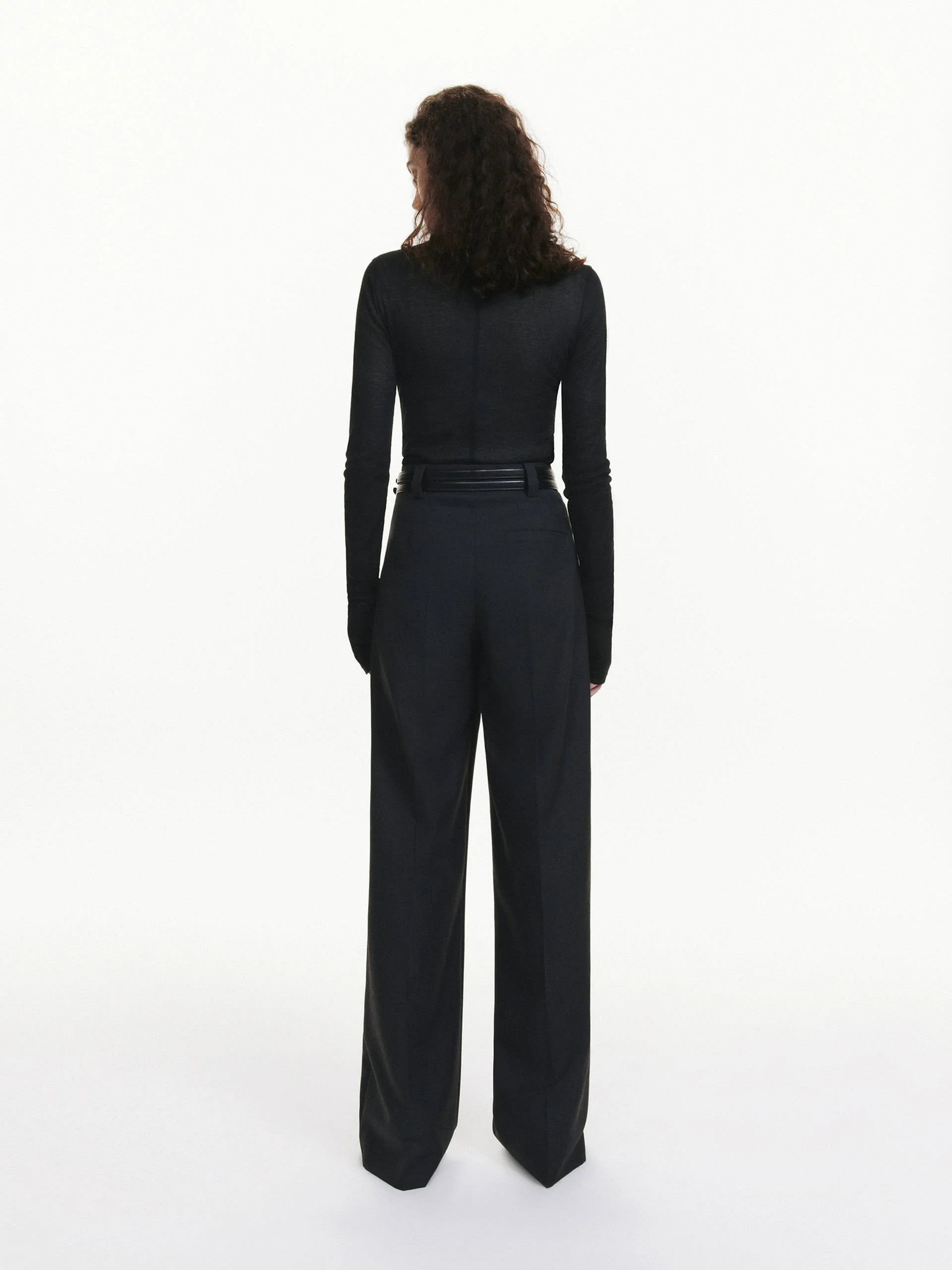 Wool Blend Pleated Pants - Image 17