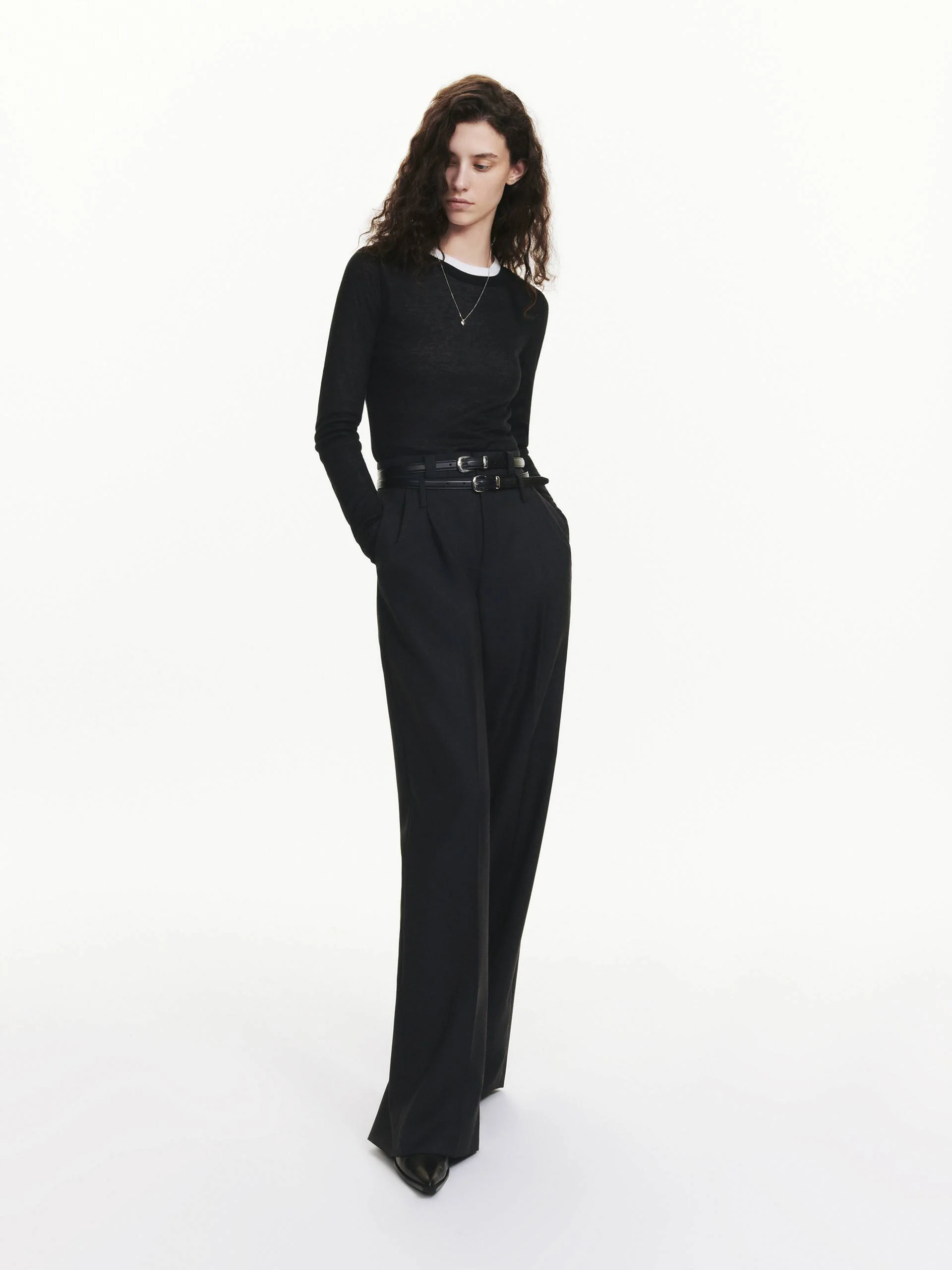 Wool Blend Pleated Pants - Image 18