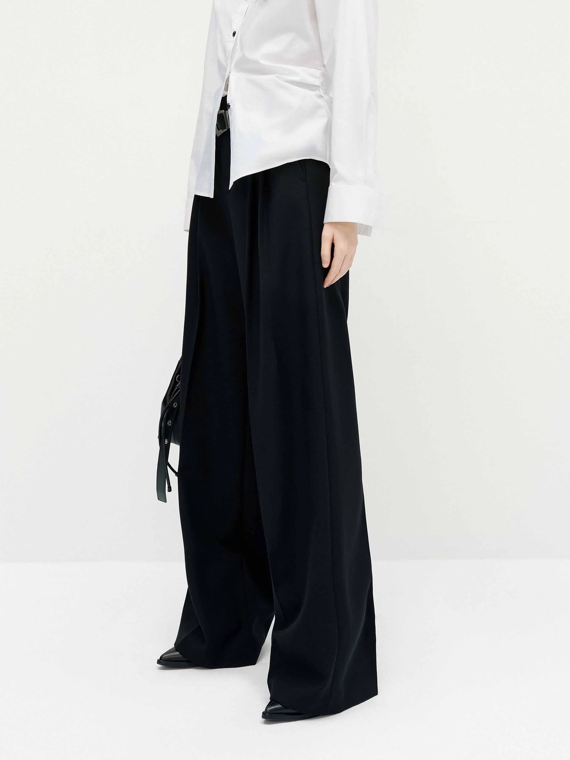 Wool Blend Relaxed Pants - Image 7