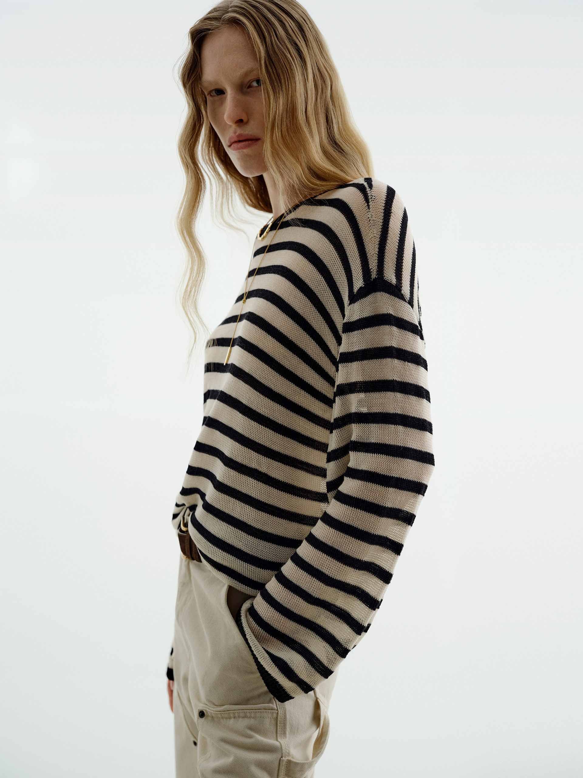 Wool Blend Striped Sweater - Image 3