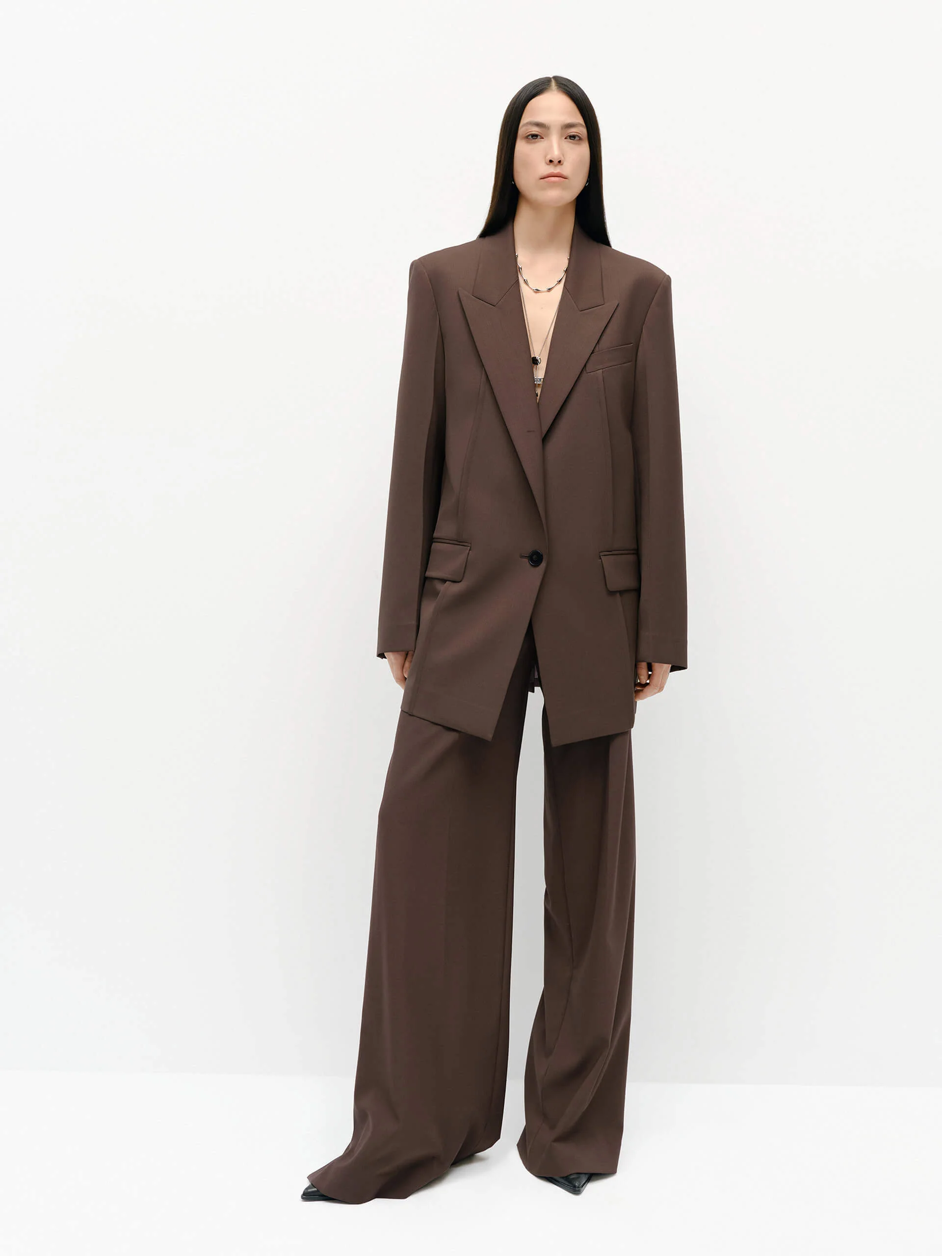 Wool Blend Structured Blazer - Image 2