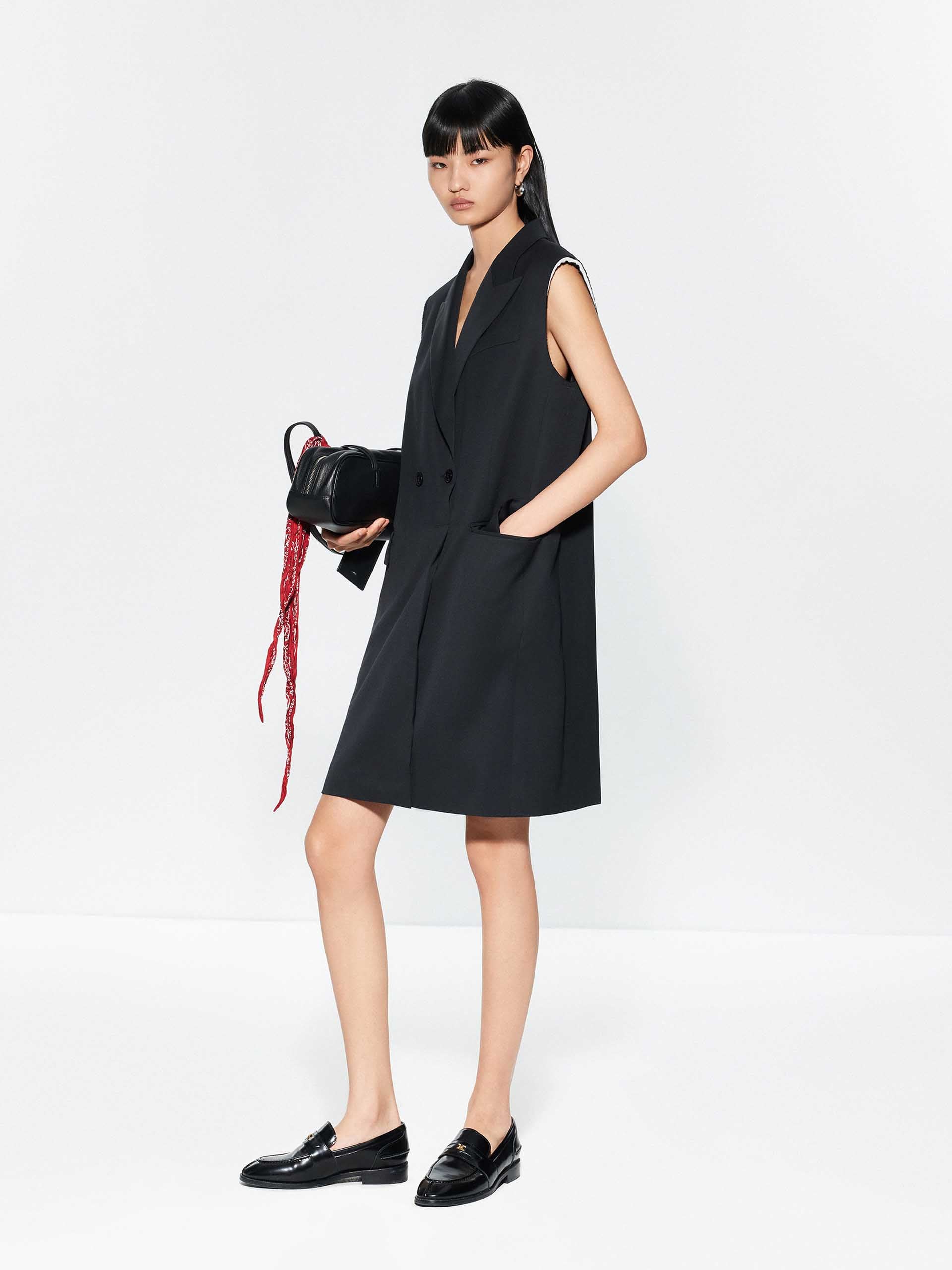 Wool Blend Tailored Dress - Image 2