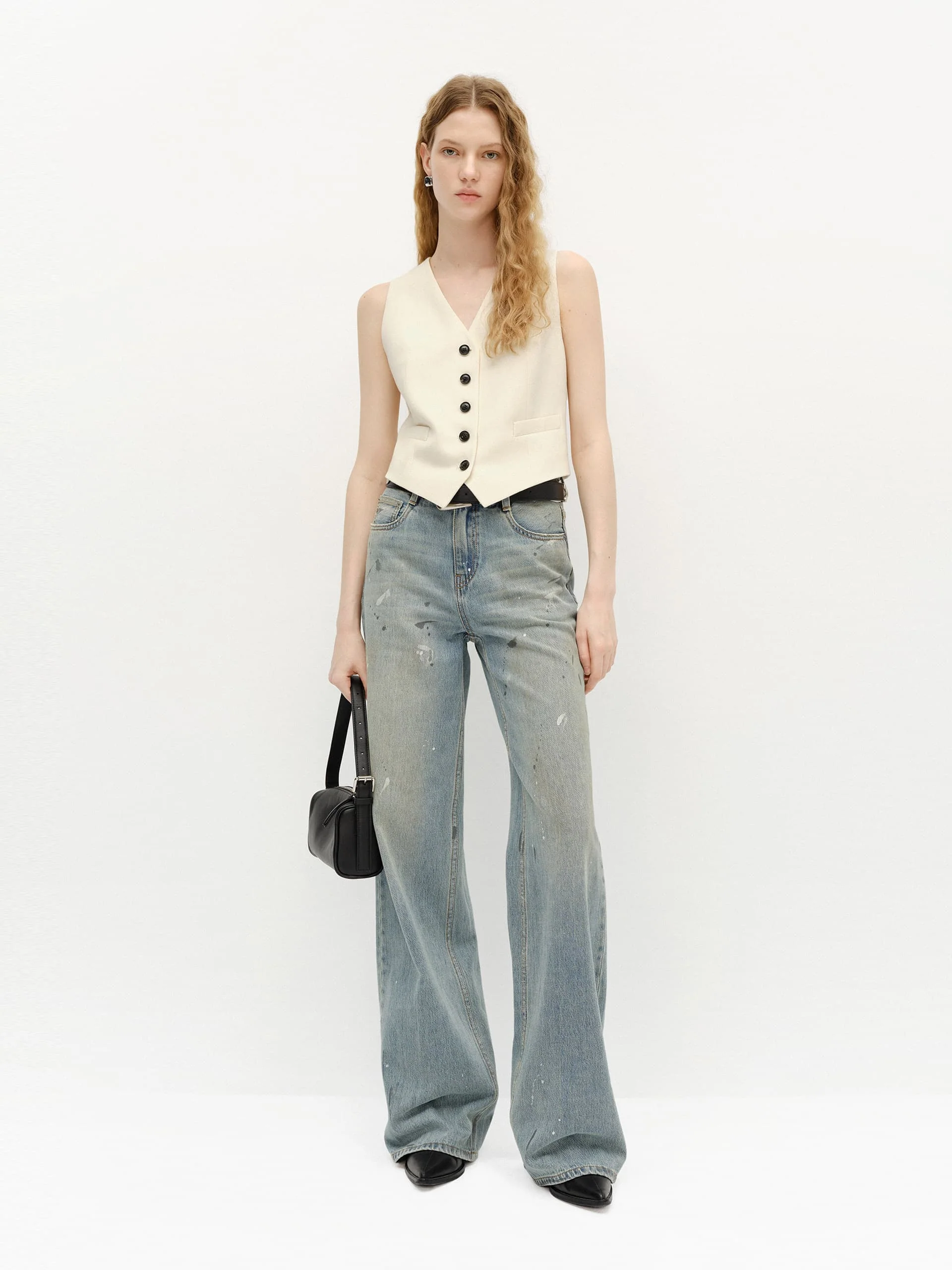 Wool Blend Tailored Vest - Image 2