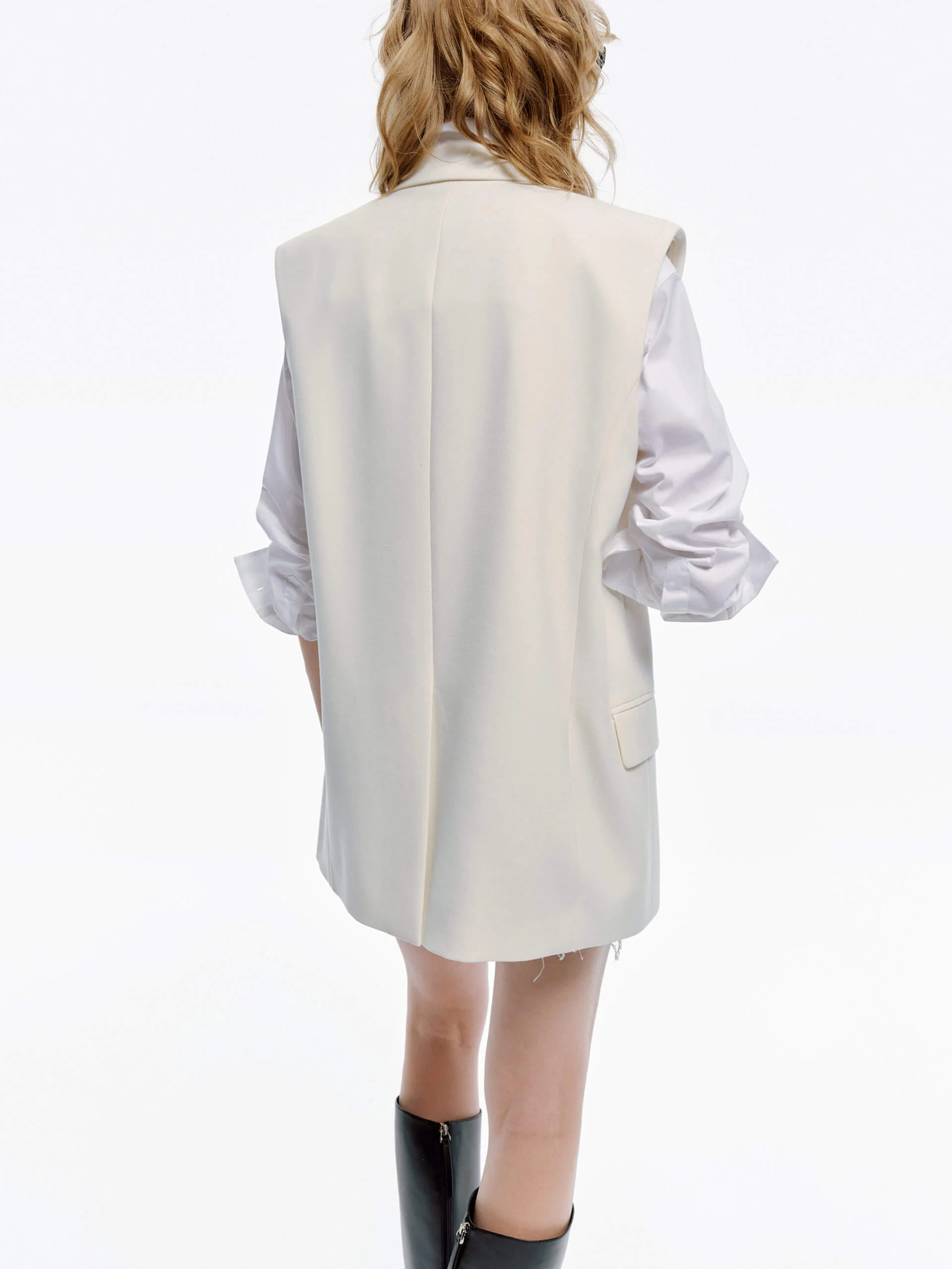 Wool Blend Tailored Waistcoat - Image 3