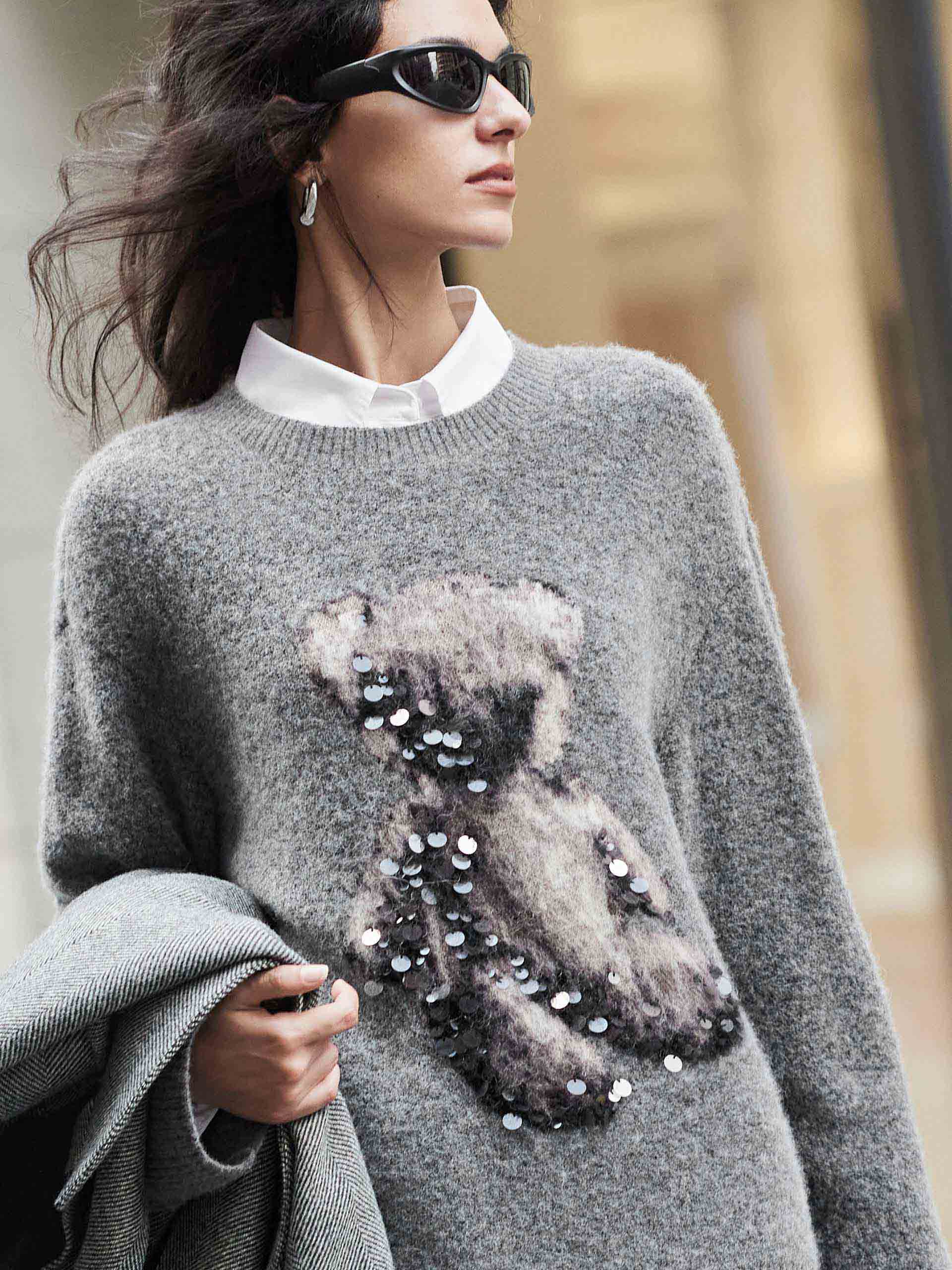 Wool Blend Teddy Sweater - Image 2