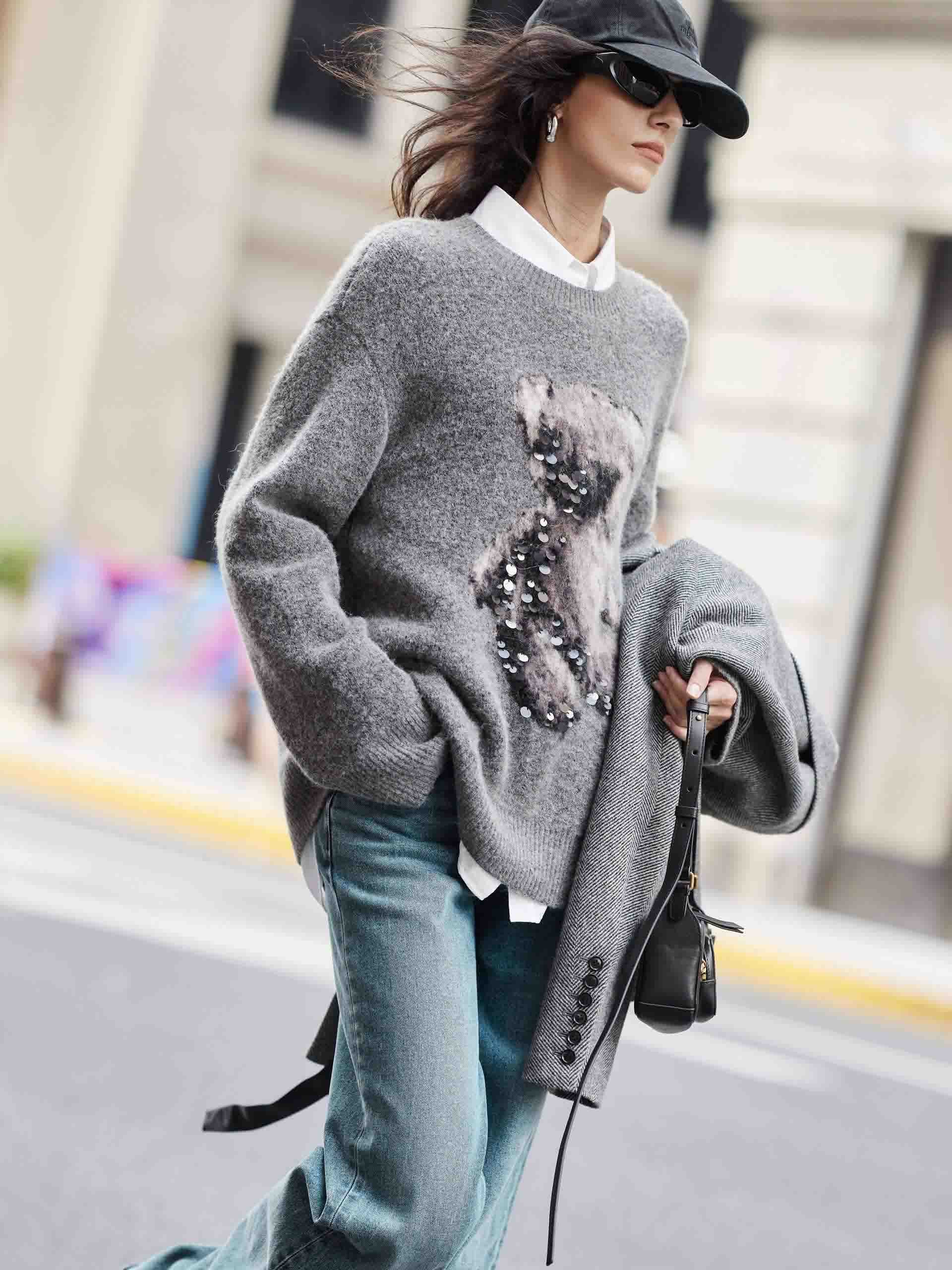 Wool Blend Teddy Sweater - Image 8