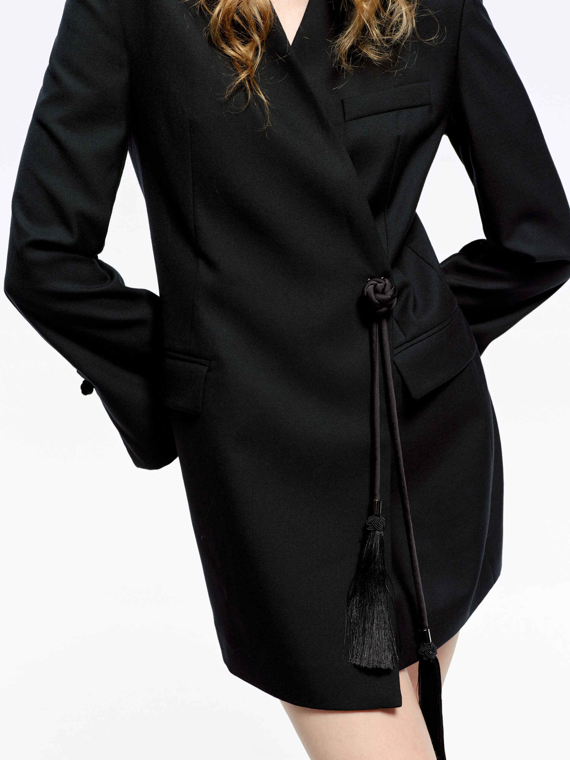 Wool Blend Wrap Dress - Image 3