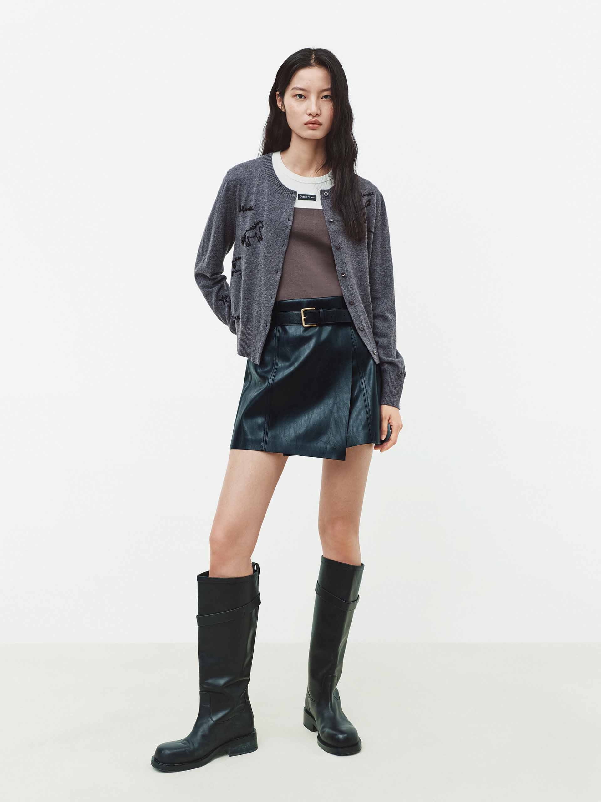 Wool Cashmere Beaded Cardigan - Image 10