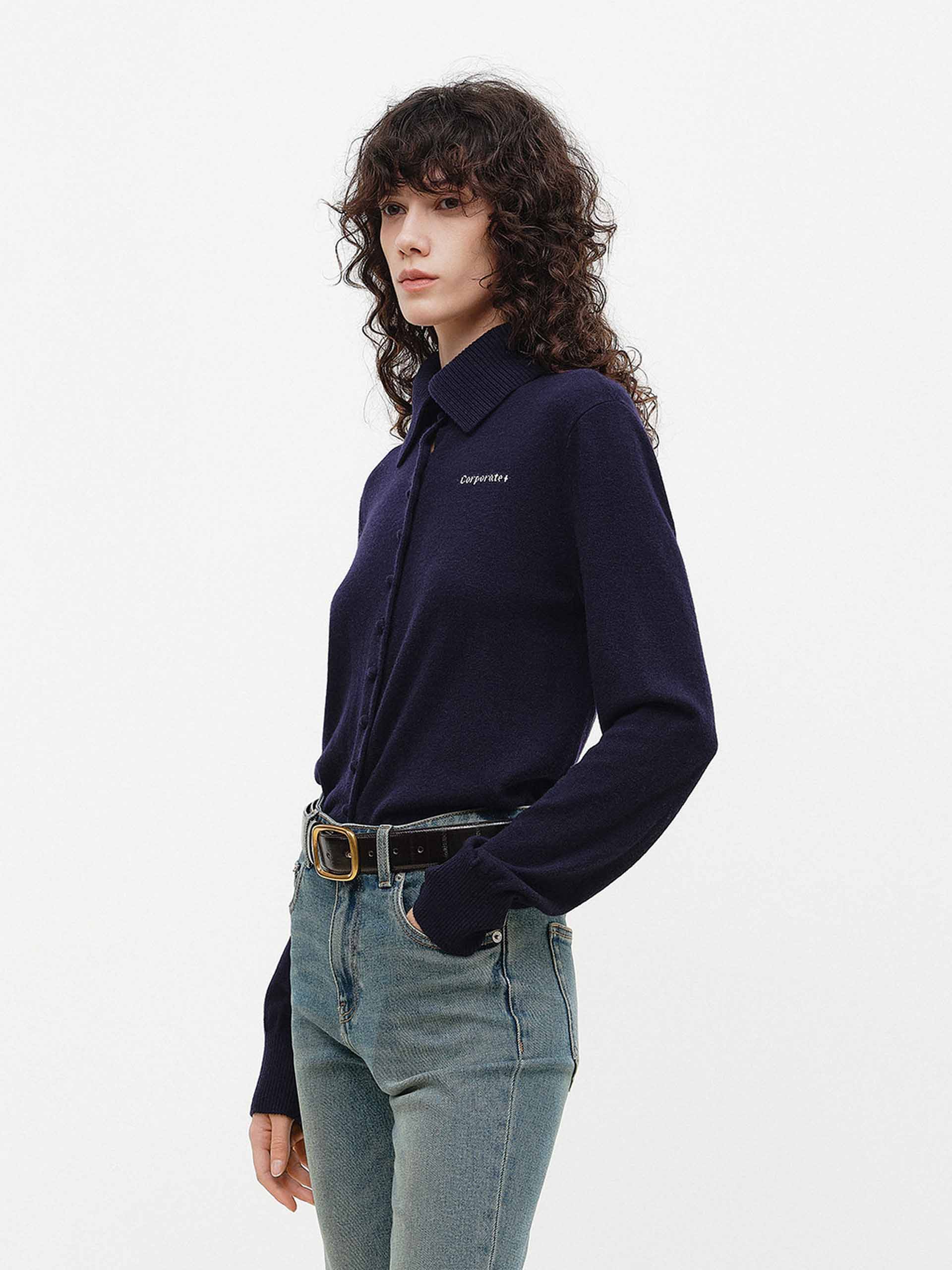 Wool Cashmere Button Cardigan - Image 3