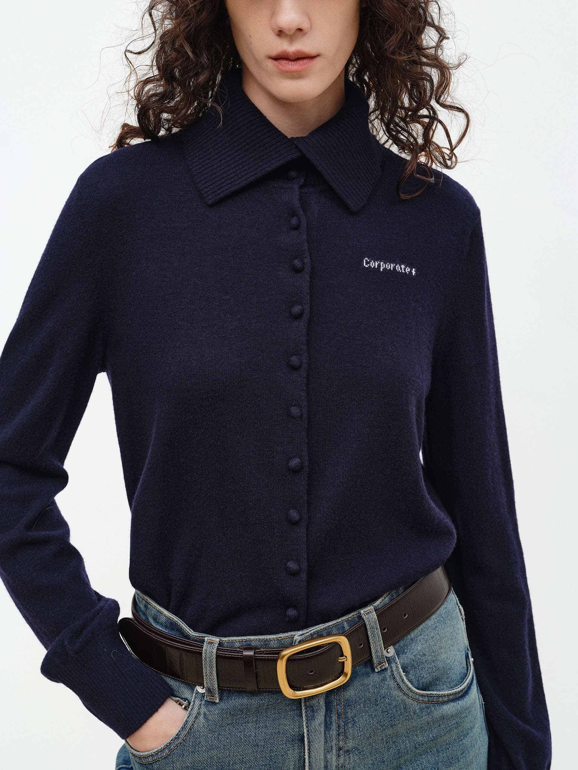 Wool Cashmere Button Cardigan - Image 7