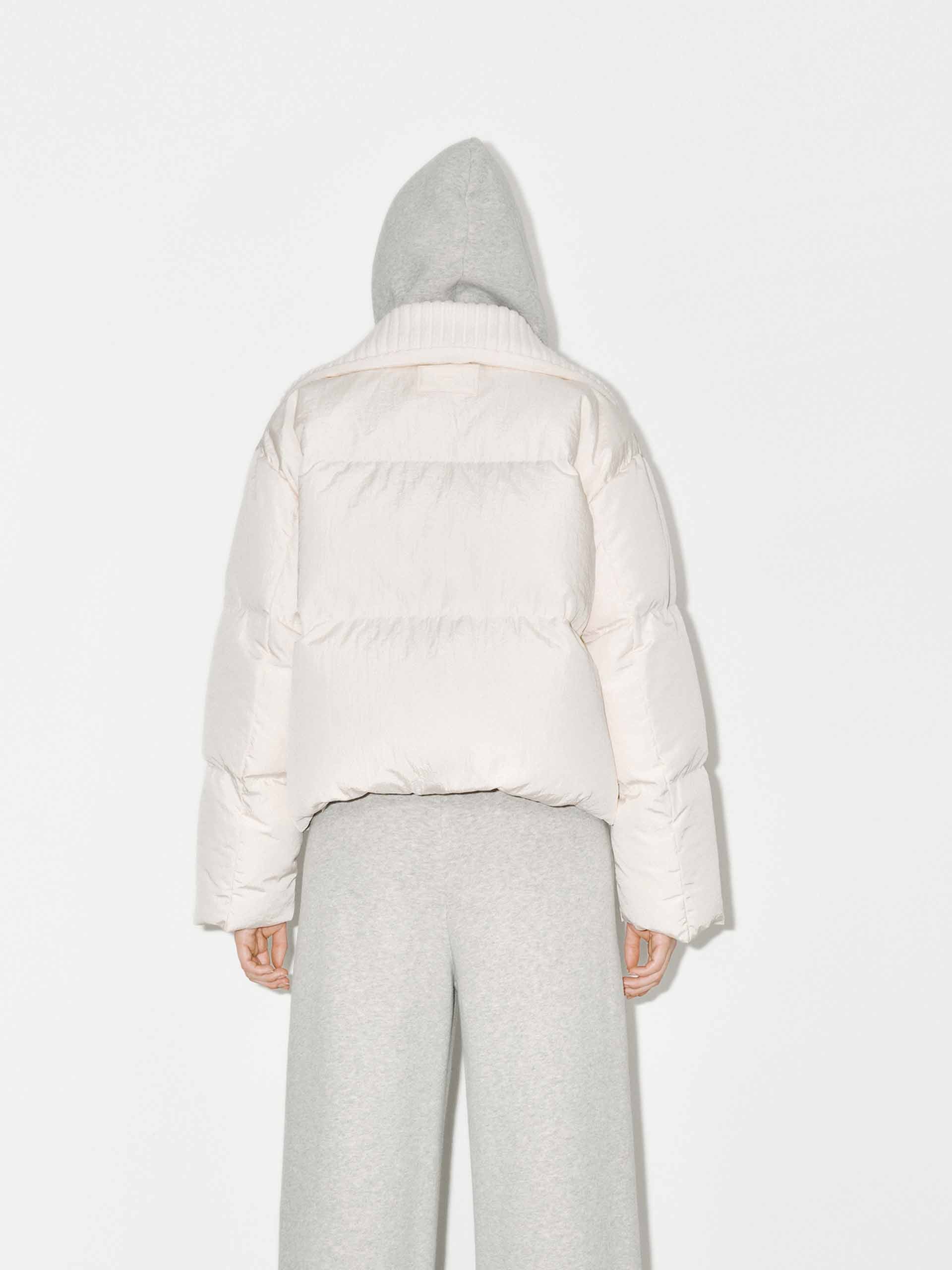 Wool Collar Short Down Jacket - Image 14