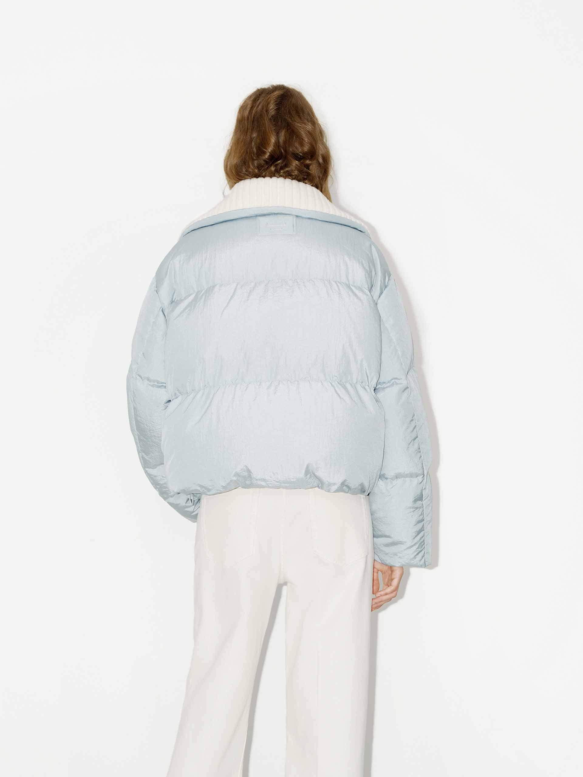 Wool Collar Short Down Jacket - Image 6