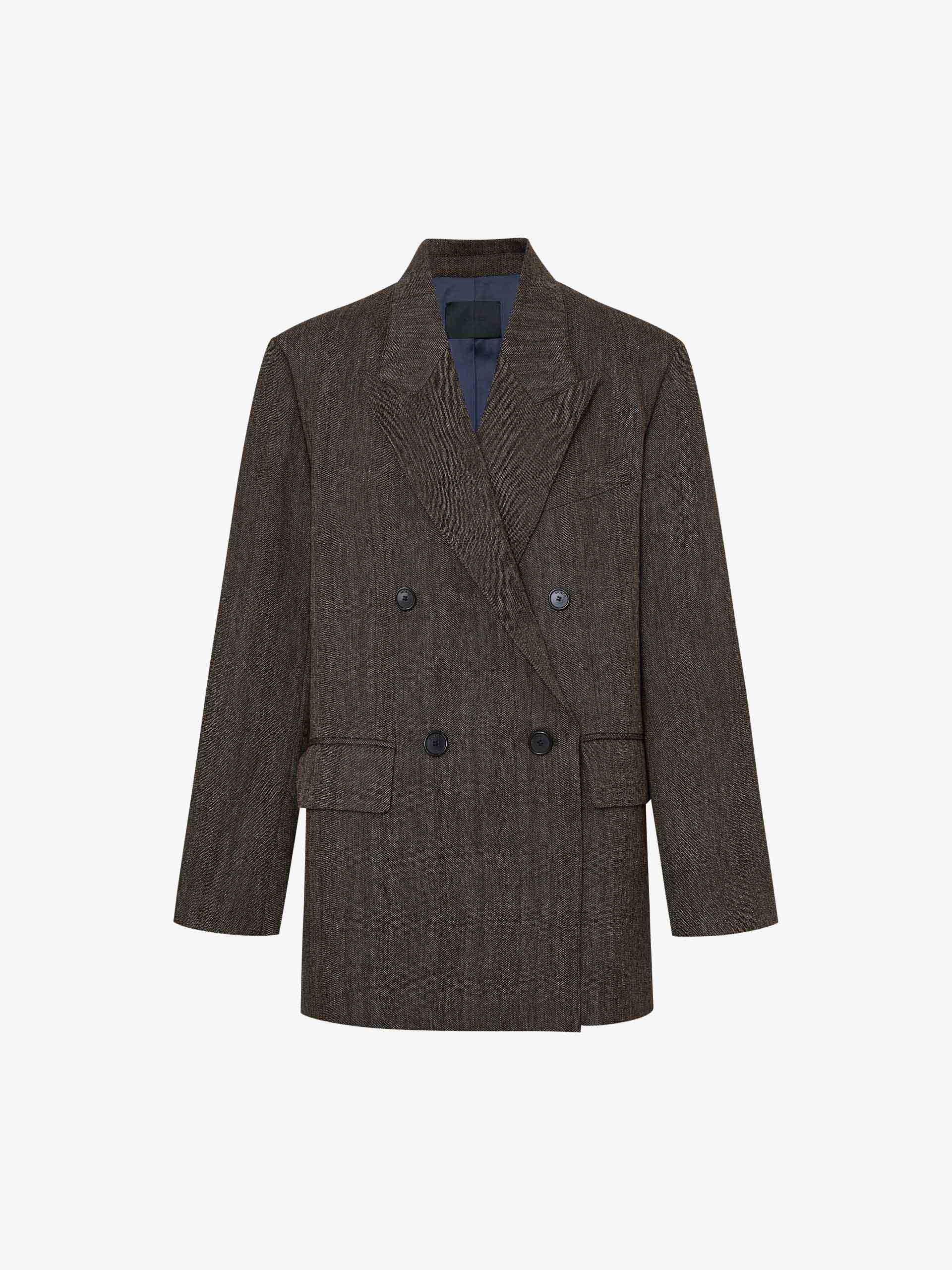 Wool Linen Oversized Blazer - Image 5