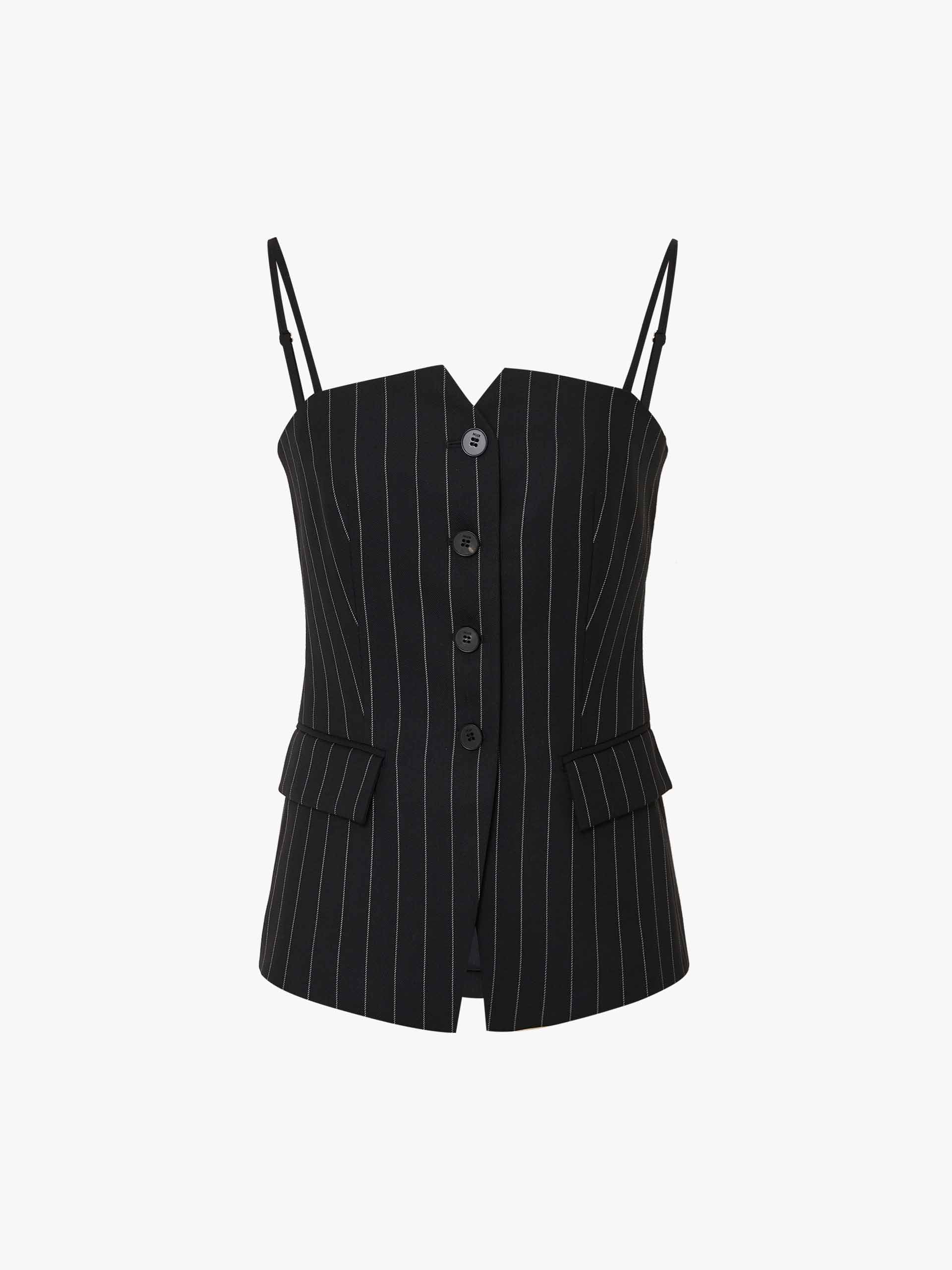 Wool Pinstripe Waistcoat - Image 5