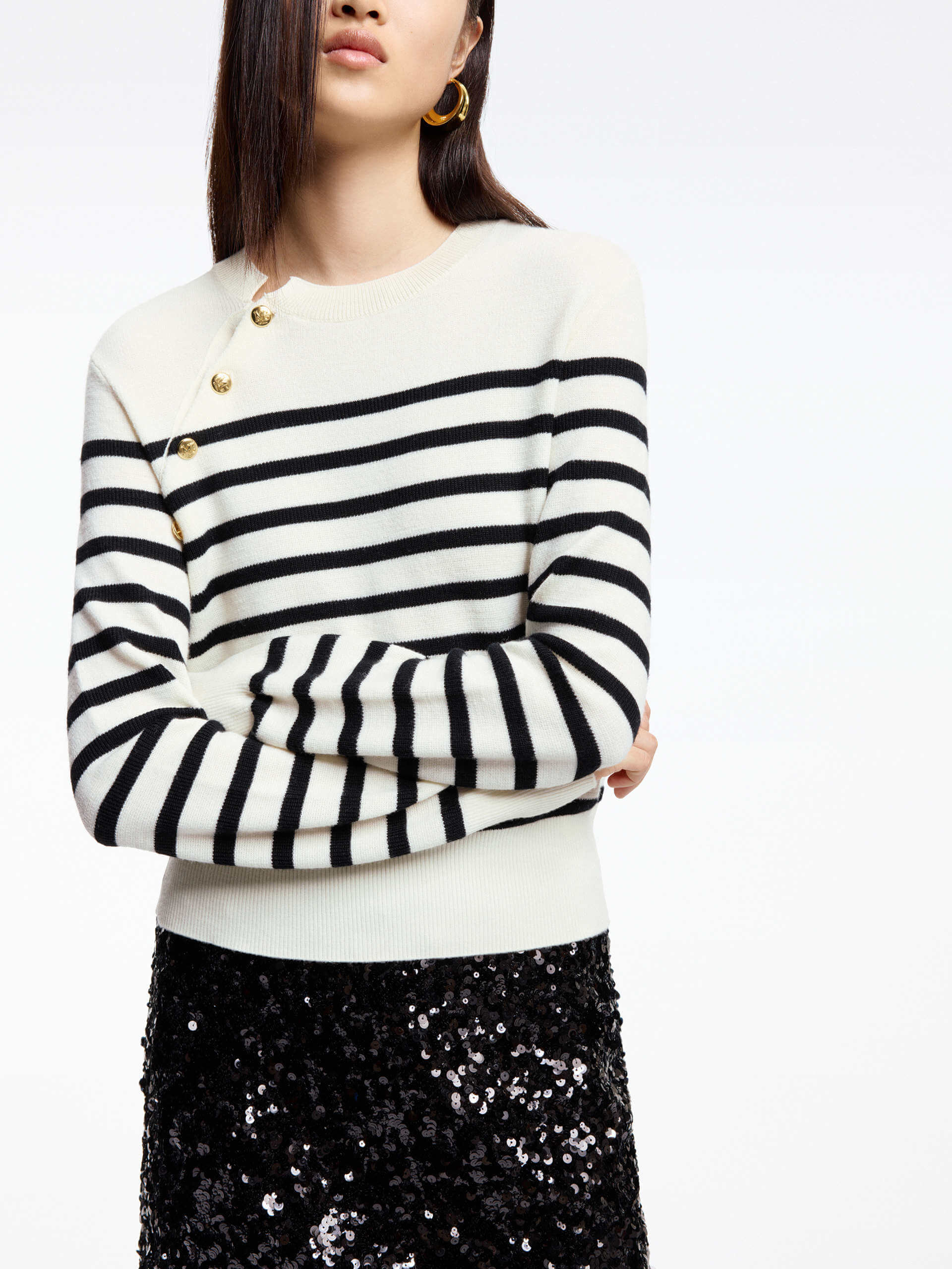 Wool Striped Knit Sweater - Image 10