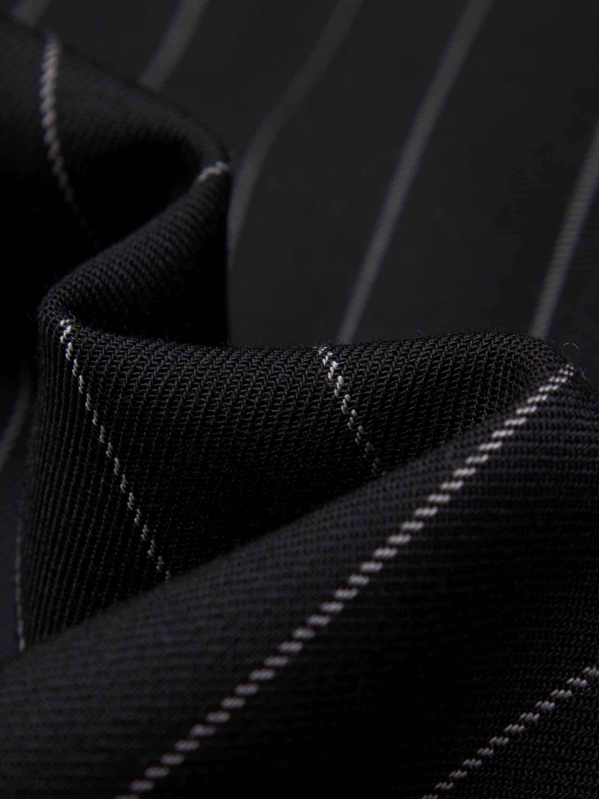 Wool Striped Straight Trousers - Image 4