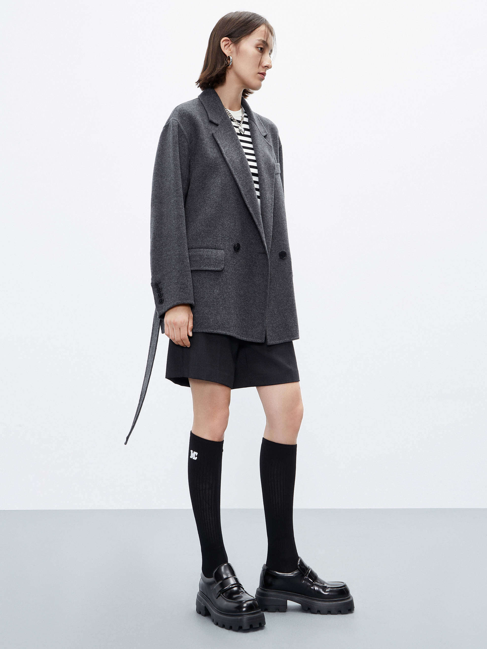 Wool Structured Blazer Coat - Image 17