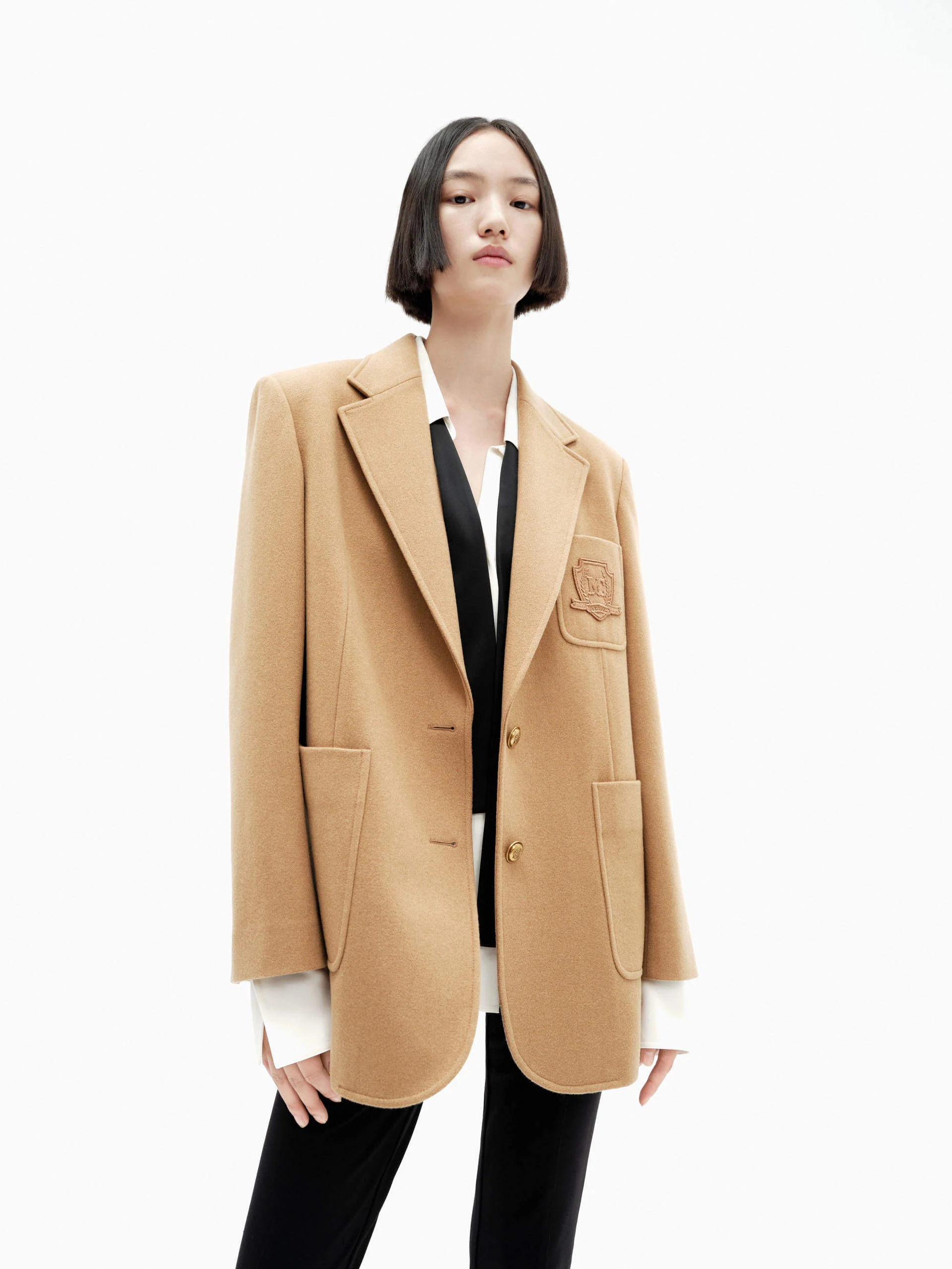 Wool Tailored Blazer Coat - Image 6