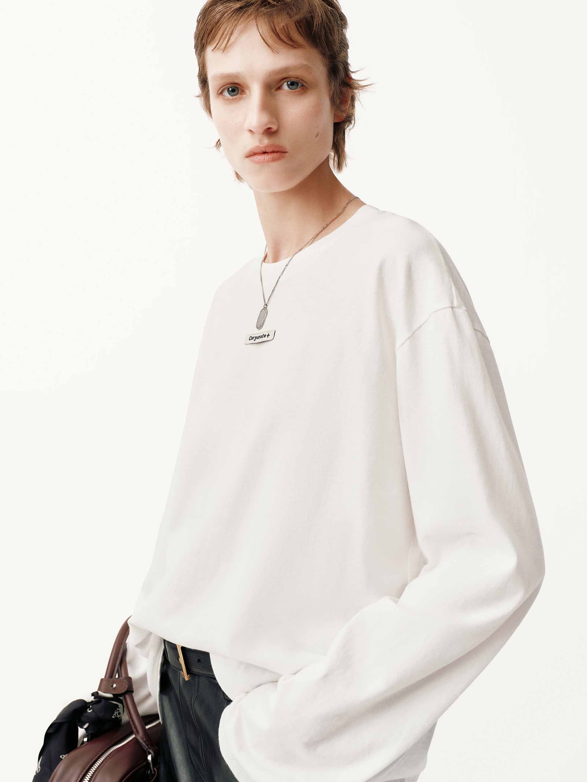 Woven Label Cotton T-shirt - Image 7