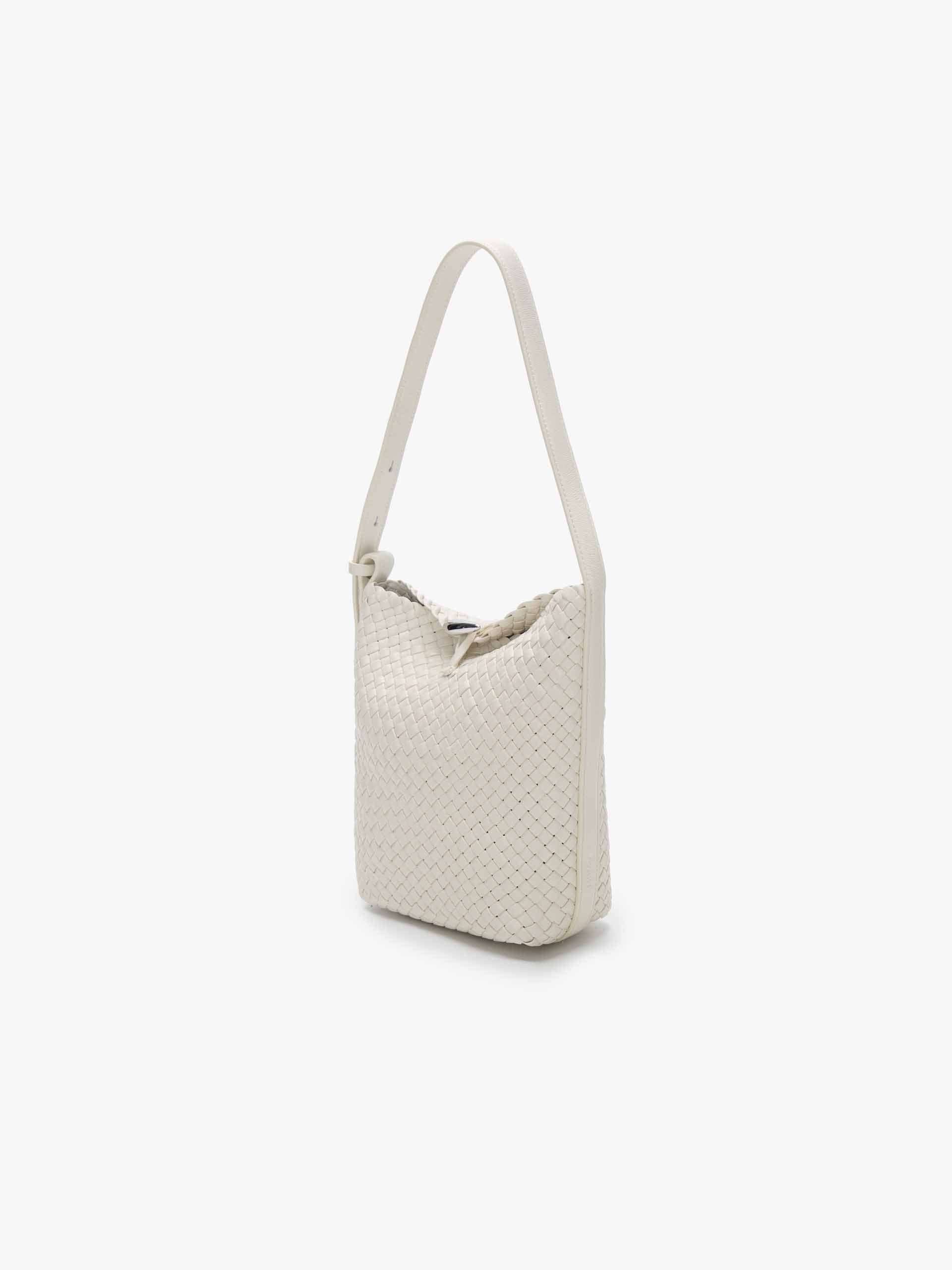 Woven Leather Bucket Bag - Image 3
