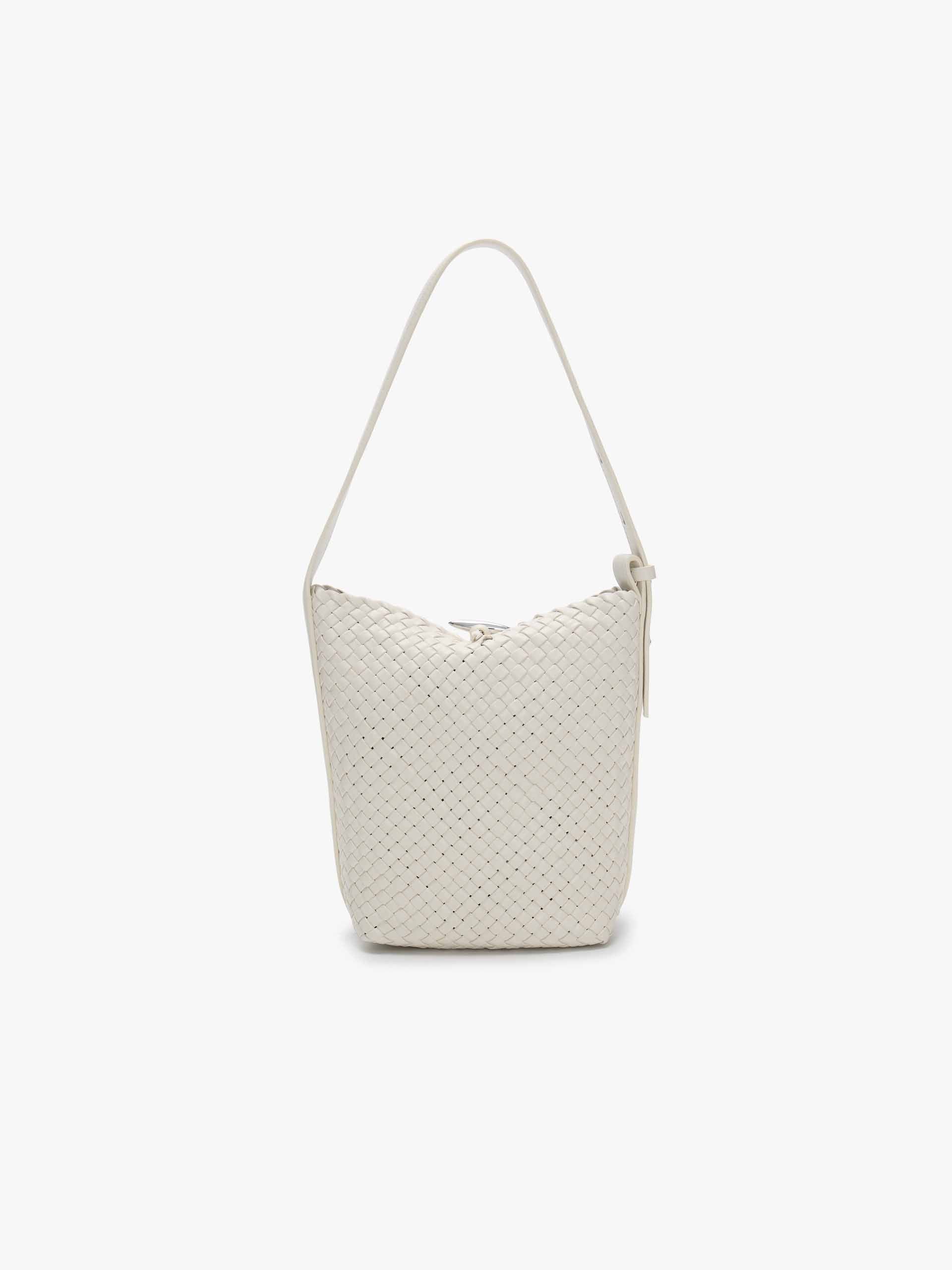 Woven Leather Bucket Bag - Image 4