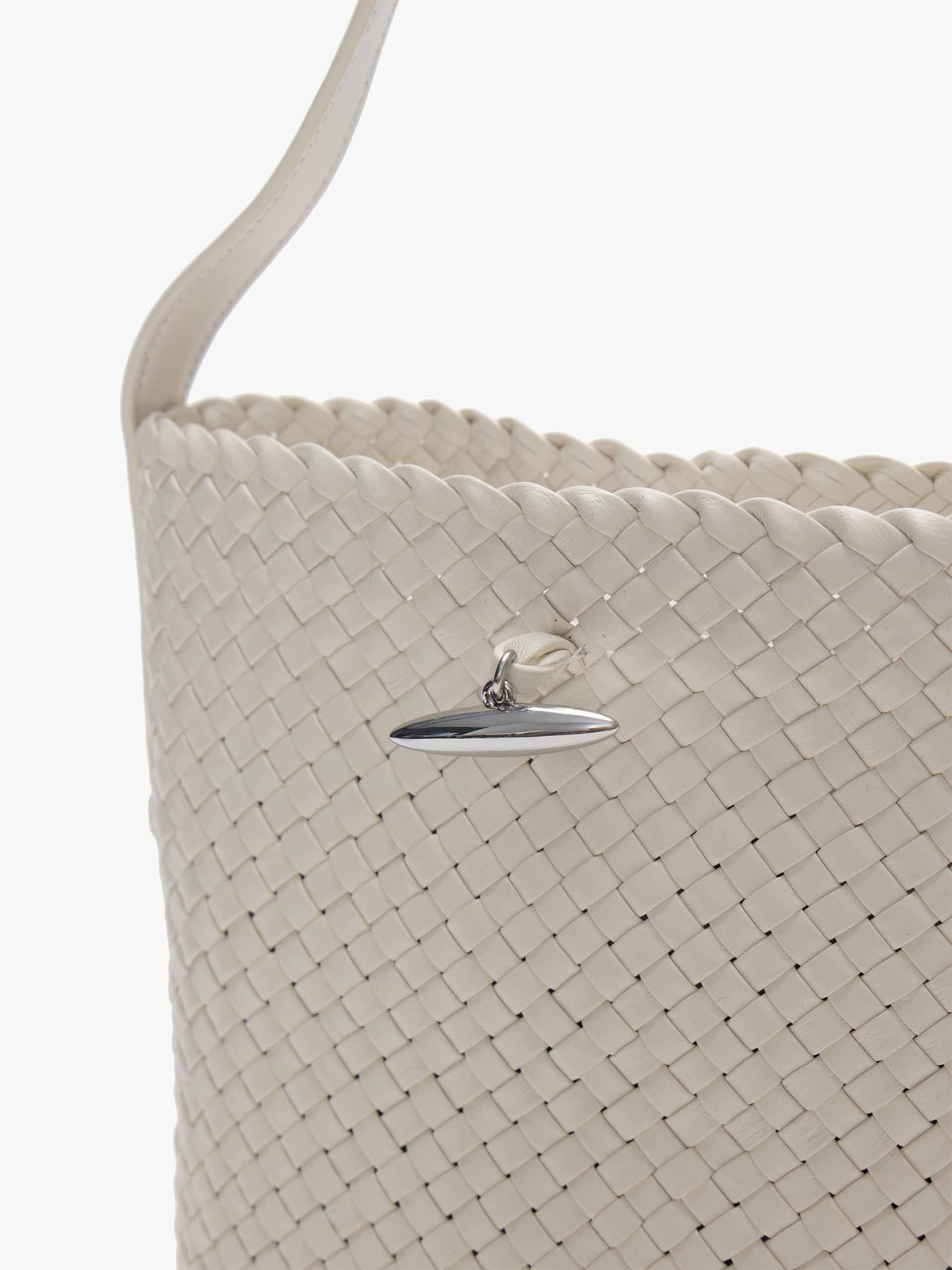 Woven Leather Bucket Bag - Image 8