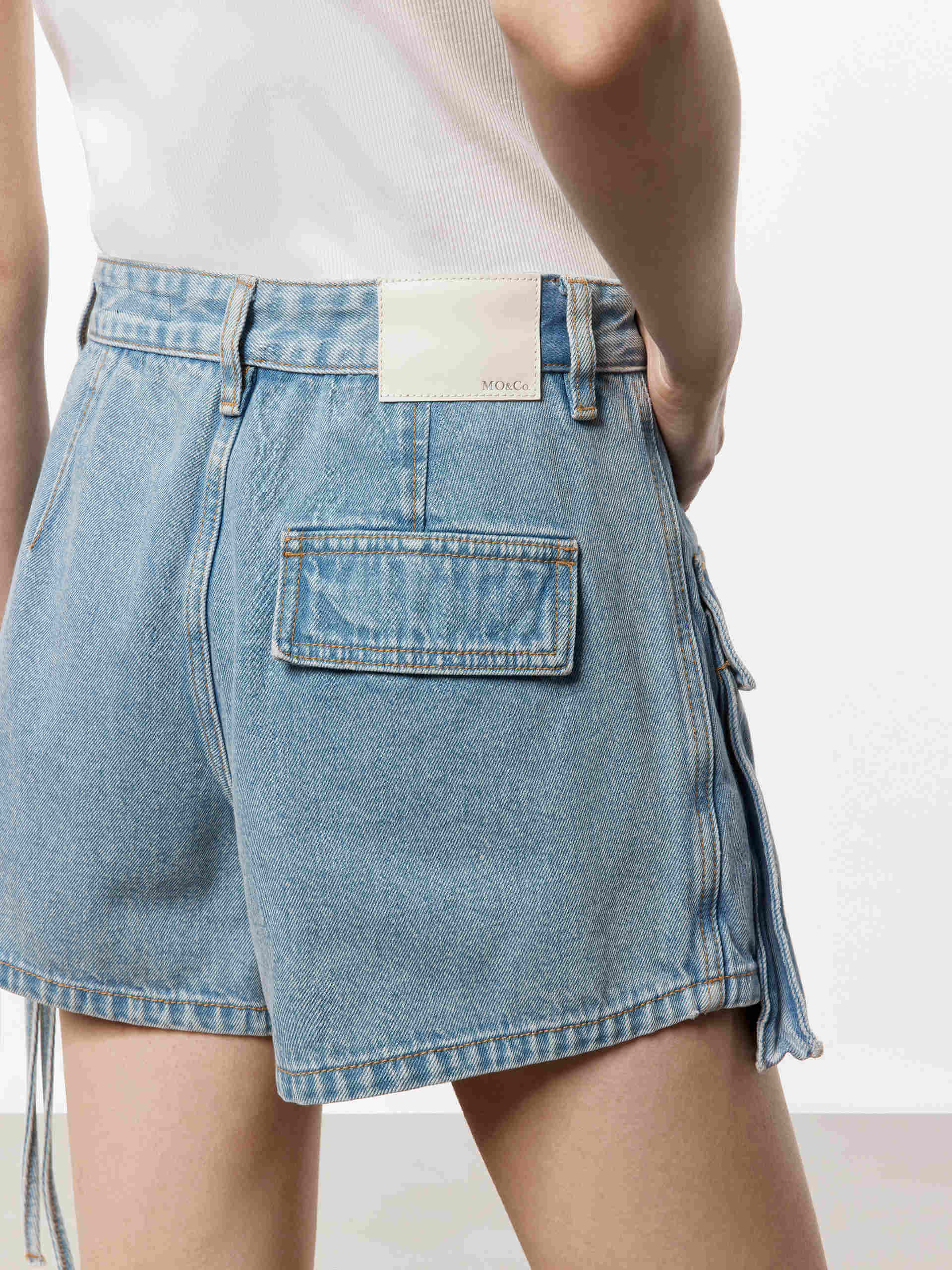 Wrap Detail Cargo Shorts - Image 3