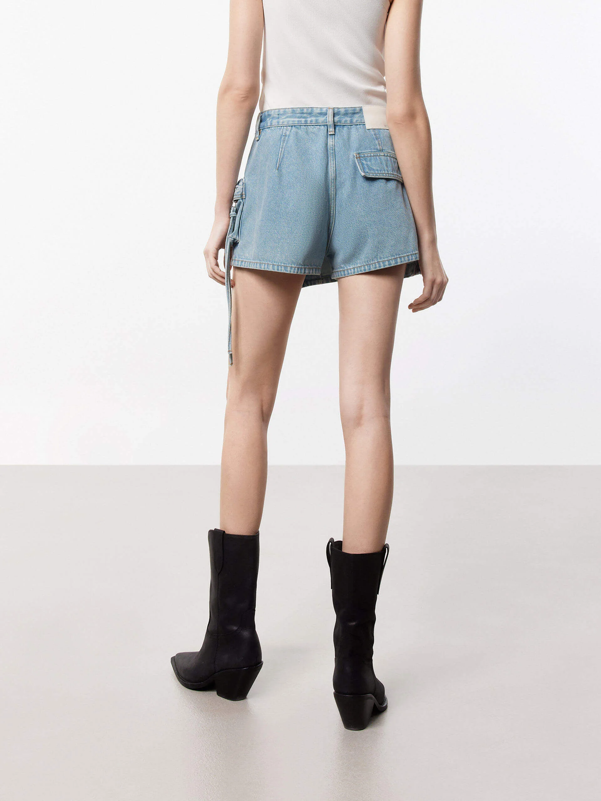 Wrap Detail Cargo Shorts - Image 8