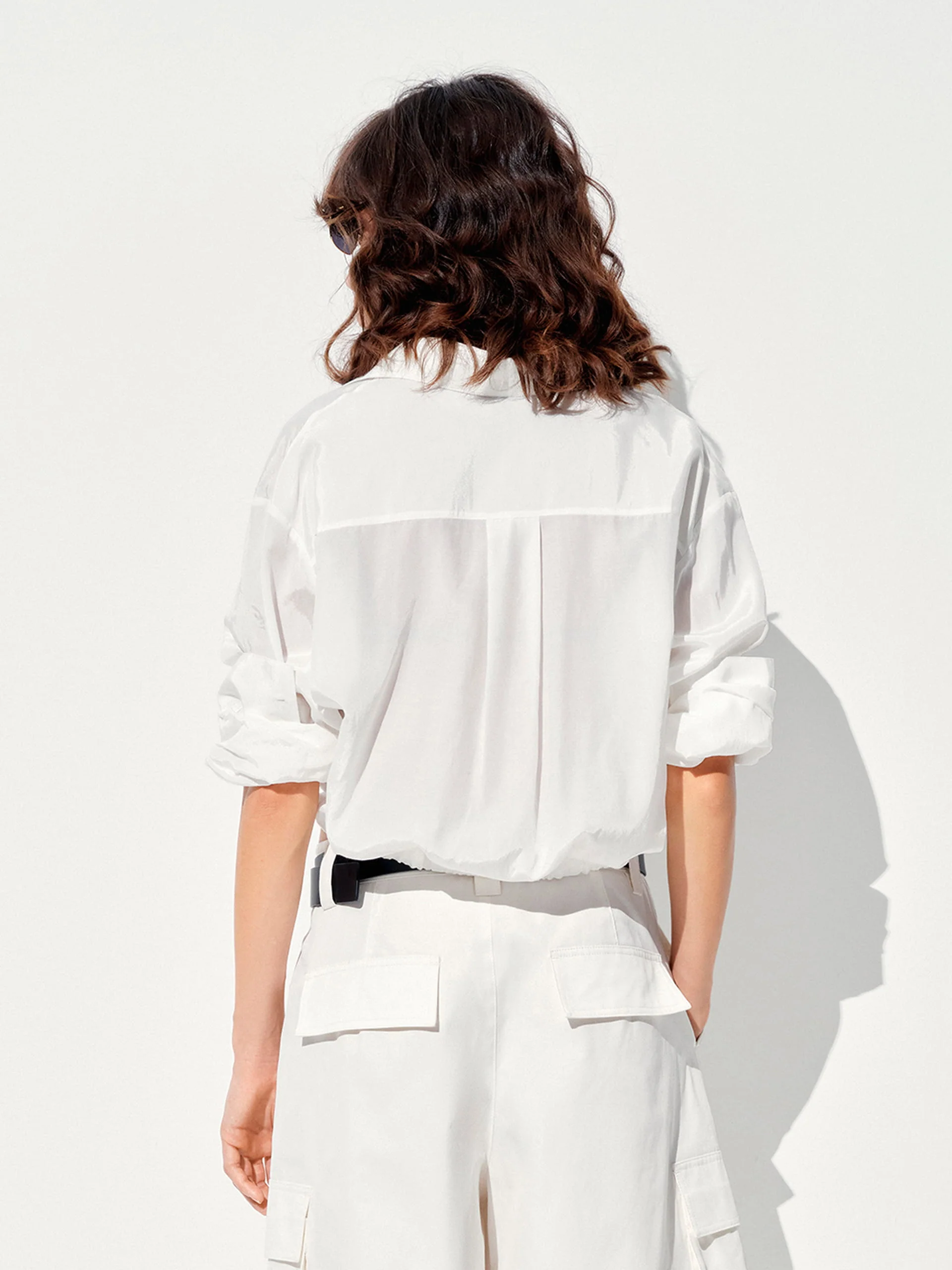 Wrap Detail Cropped Blouse - Image 3