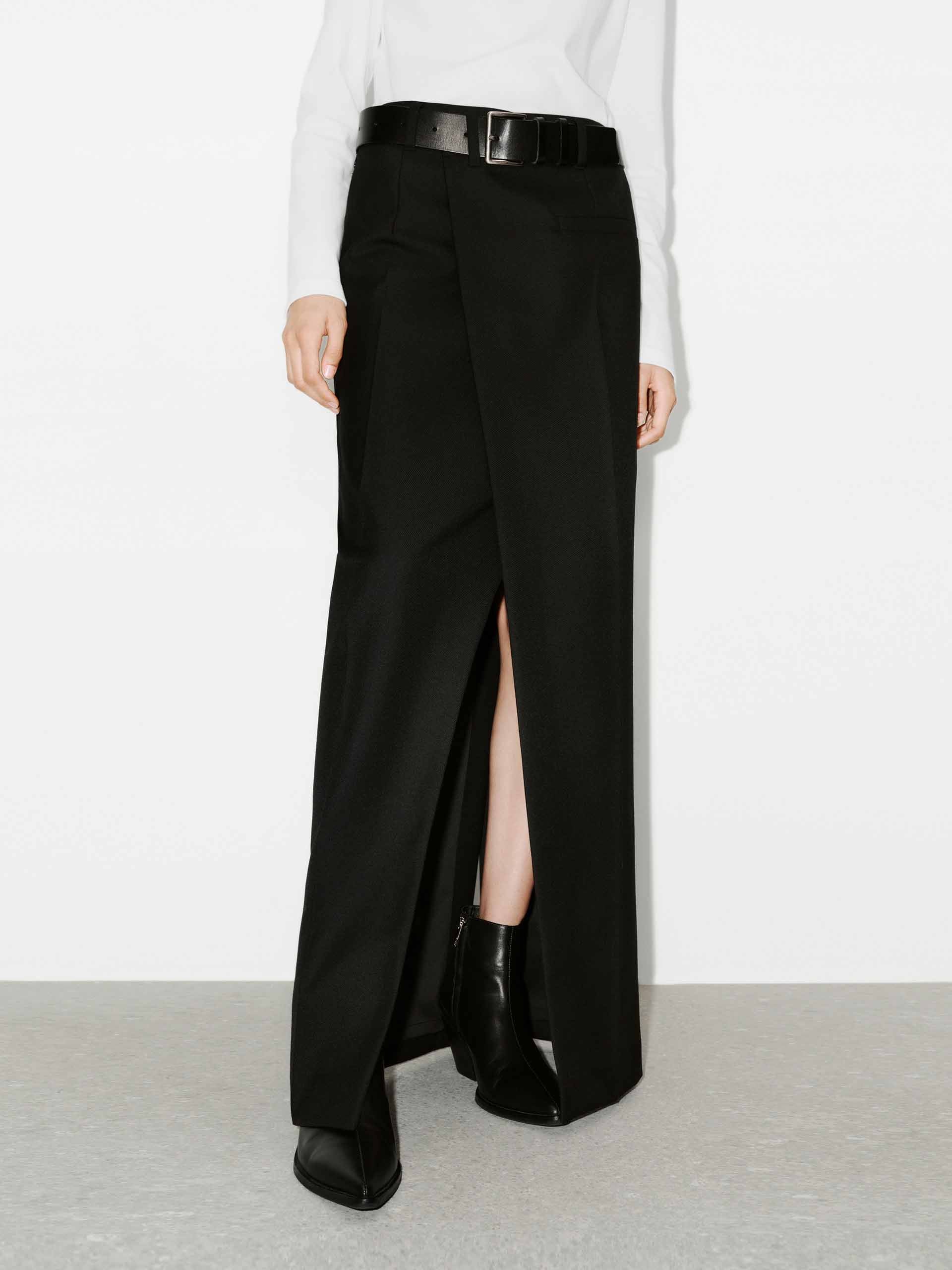 Wrap Detail Slit Maxi Skirt - Image 9