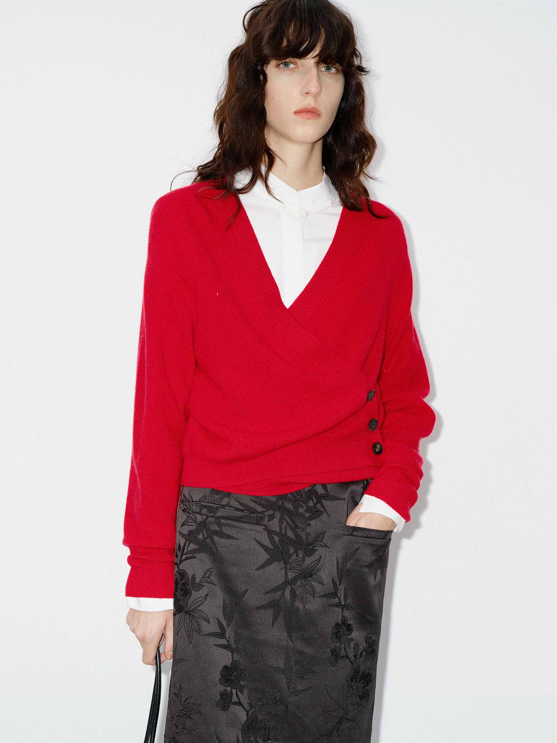 Wrap Detail Wool Sweater - Image 6