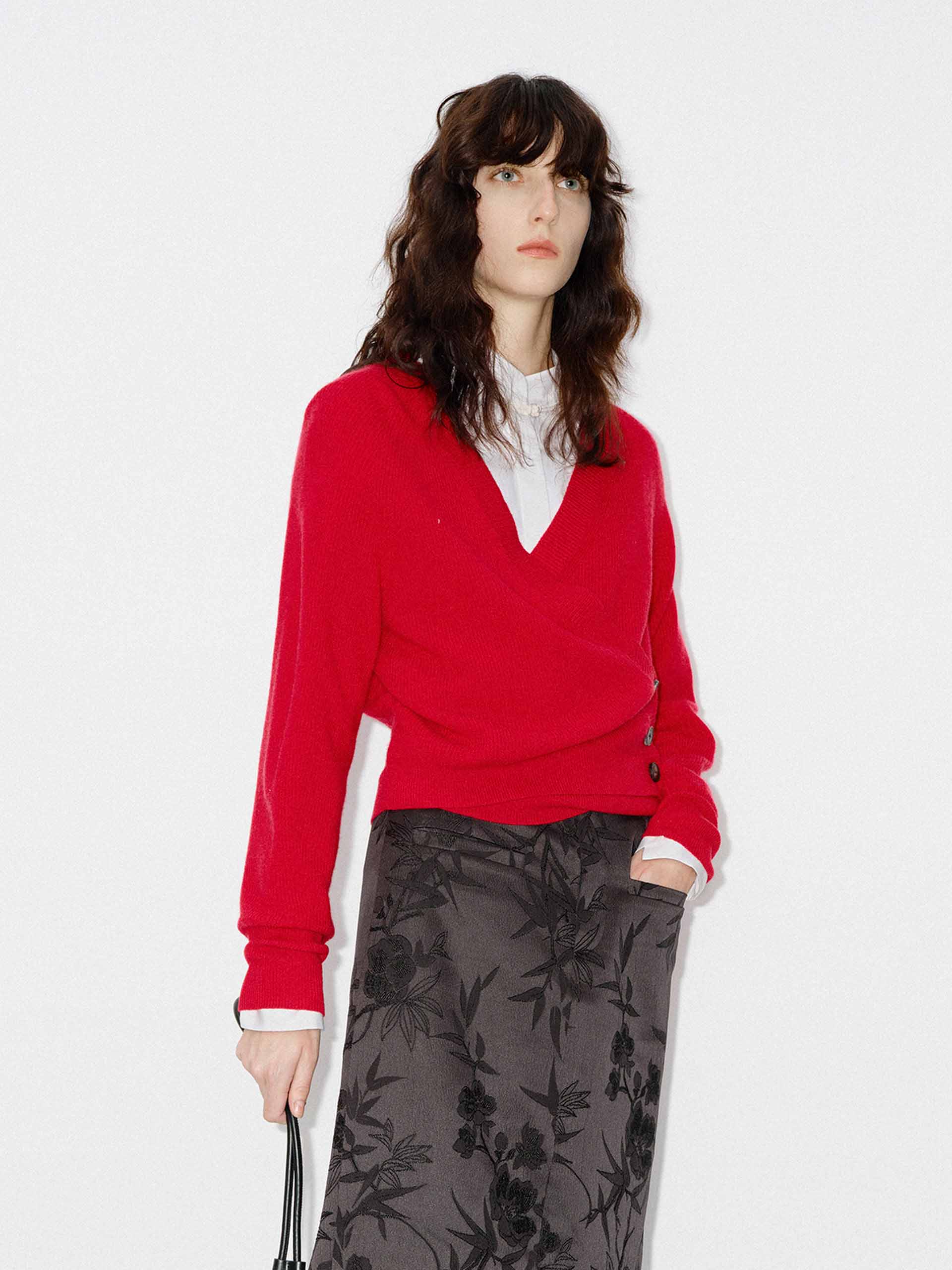 Wrap Detail Wool Sweater - Image 8