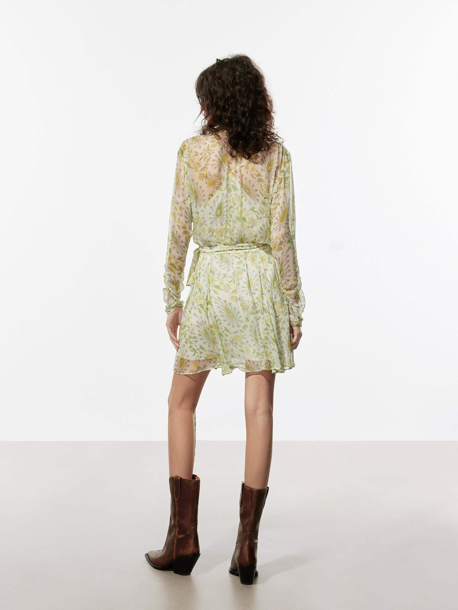 Wrap Floral Print Dress - Image 3