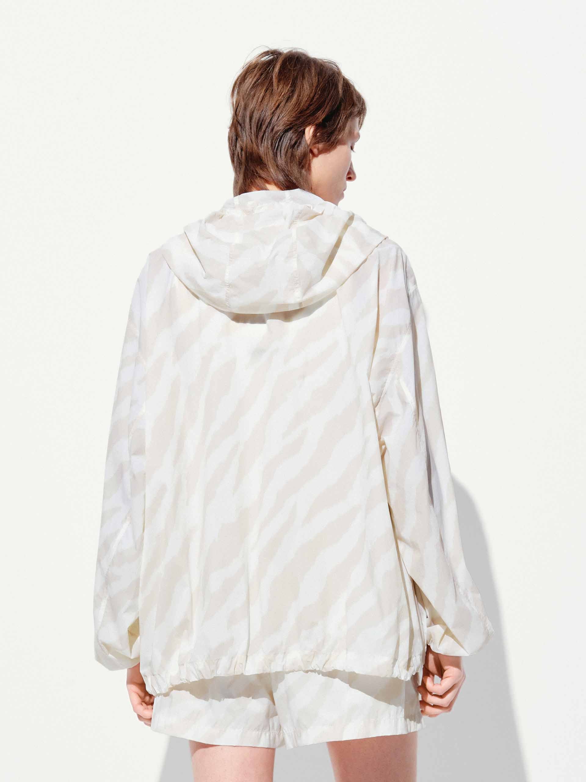 Zebra Pattern Hooded Coat - Image 6