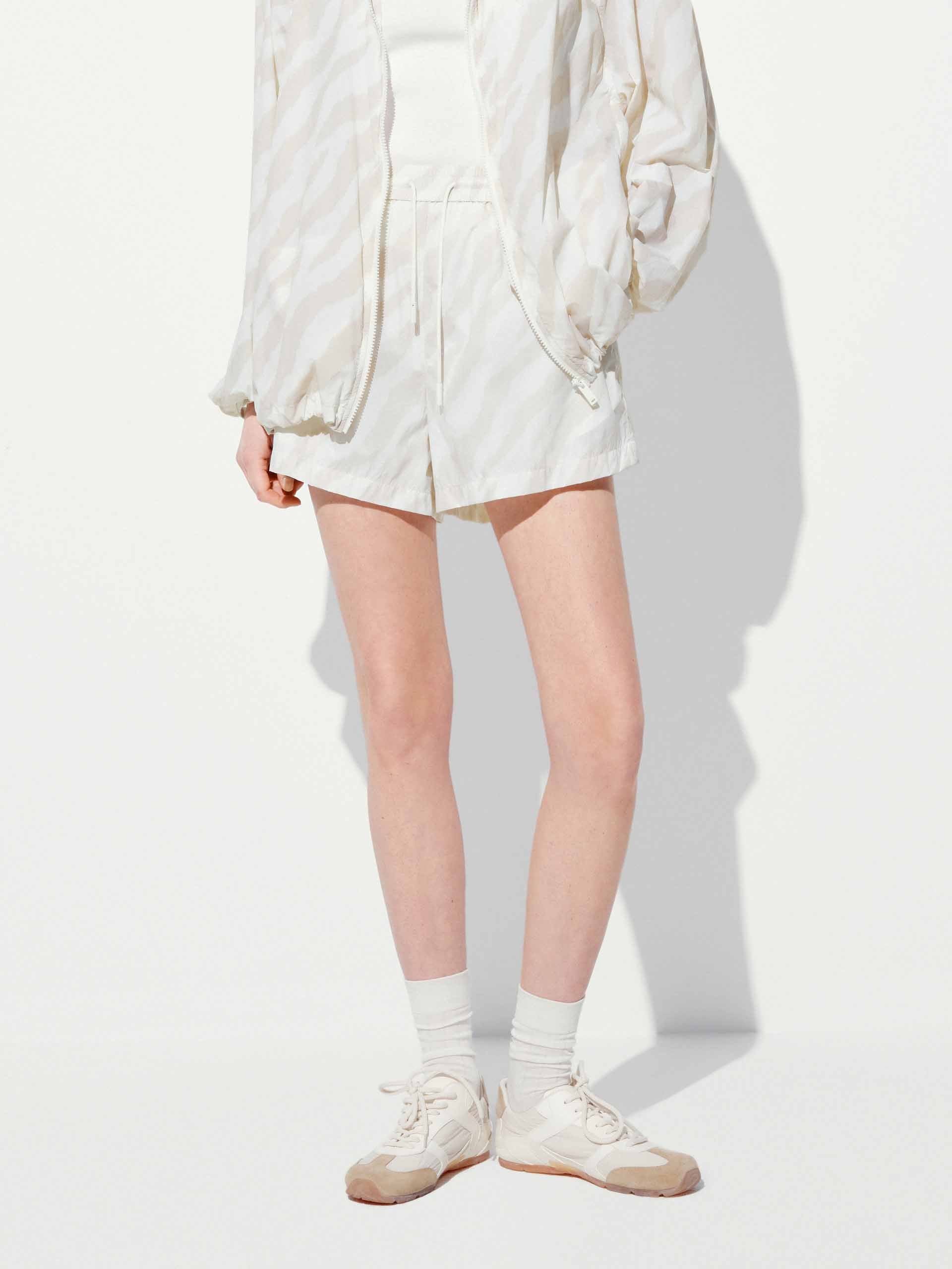 Zebra Pattern Elastic Shorts