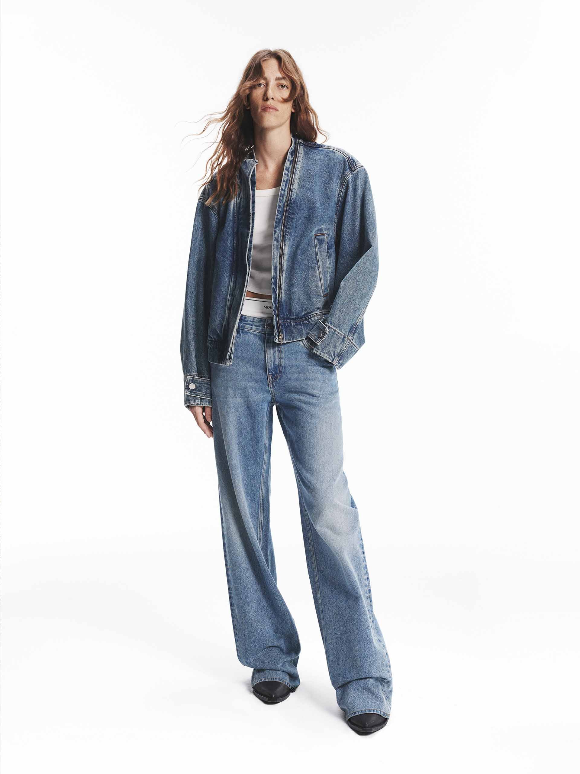 Zip Closure Denim Jacket - Image 2